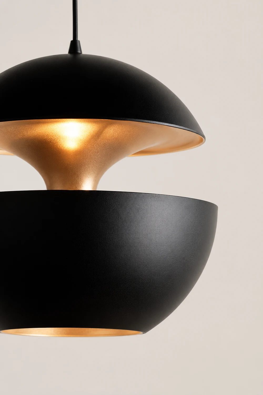 Nazifa Metal Modern Pendant Light, Black / White - Lumpaz