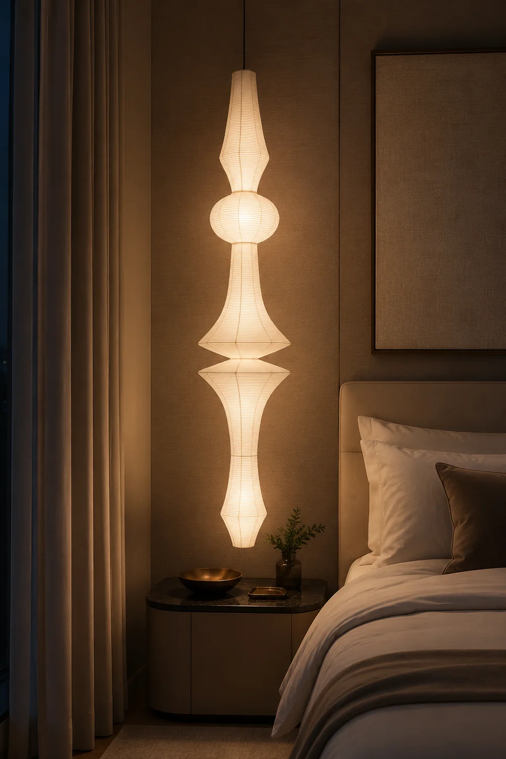Washi Paper E Pendant Light - Lumpaz