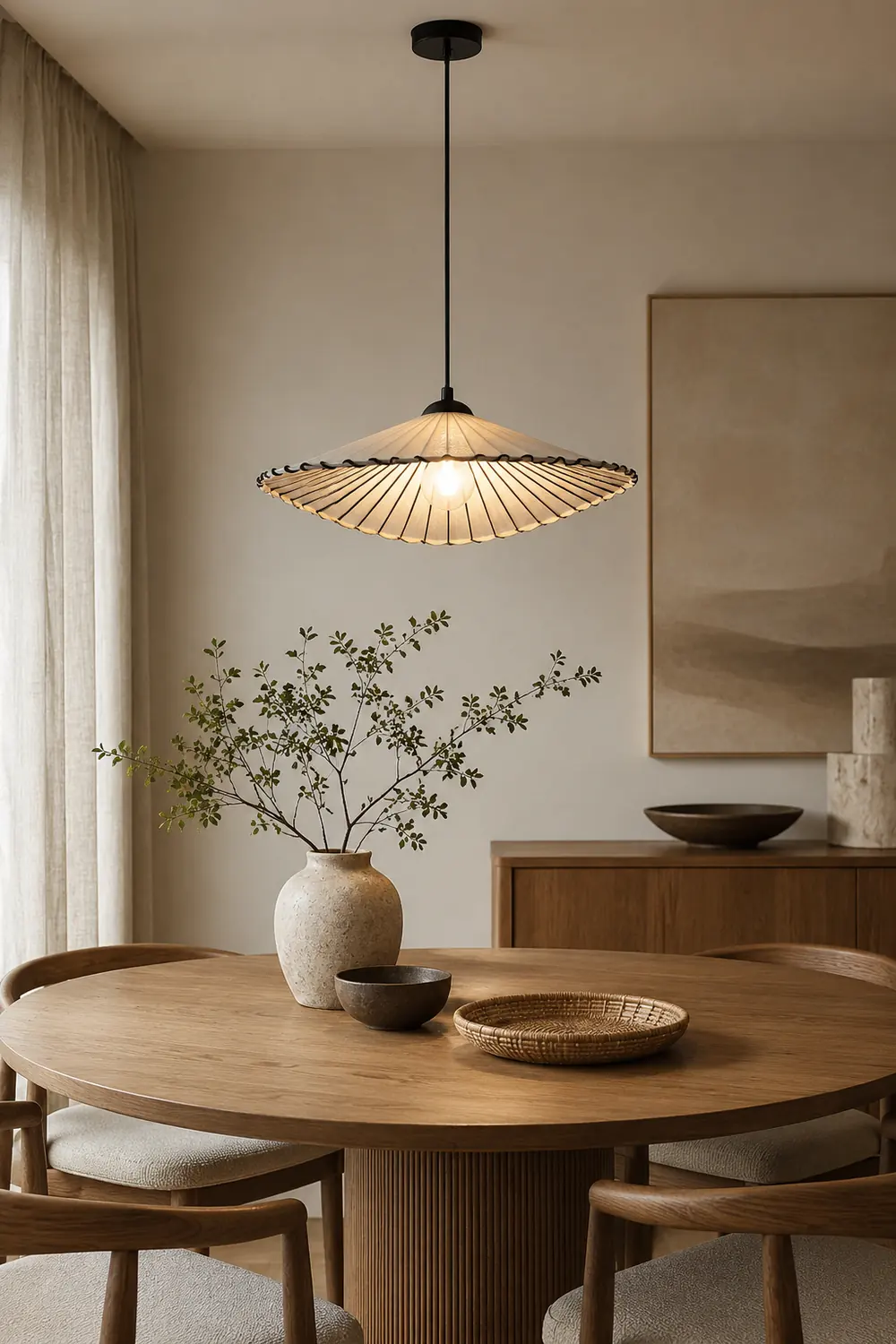 Lotus Leaf Fabric Pendant Light - Lumpaz