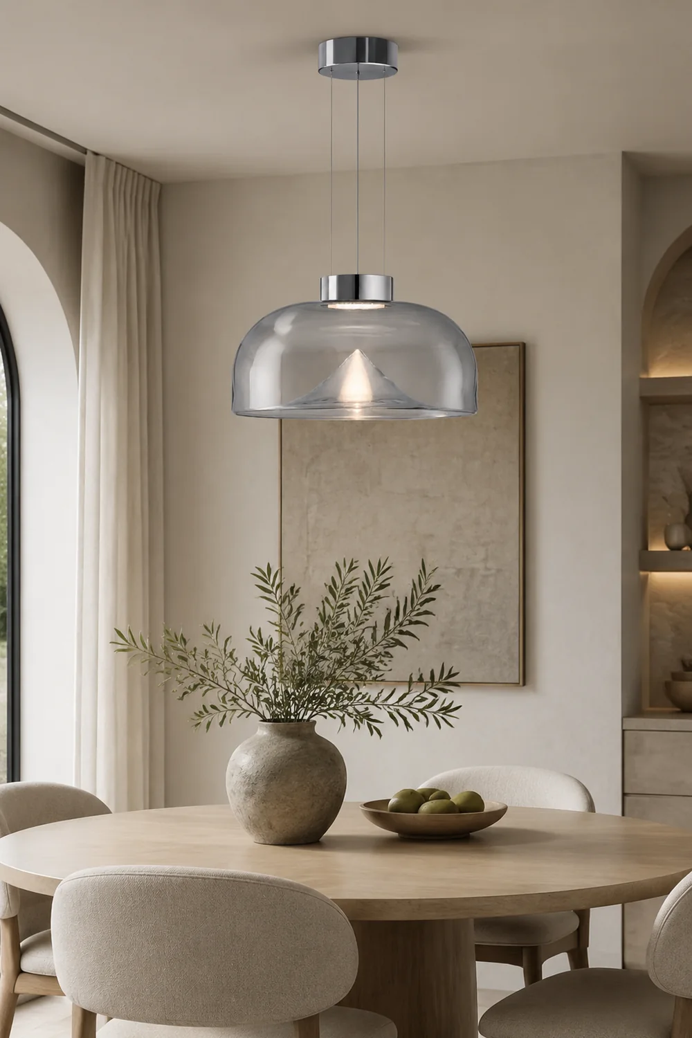 Herbert Modern Mountain Glass Pendant Light - Lumpaz