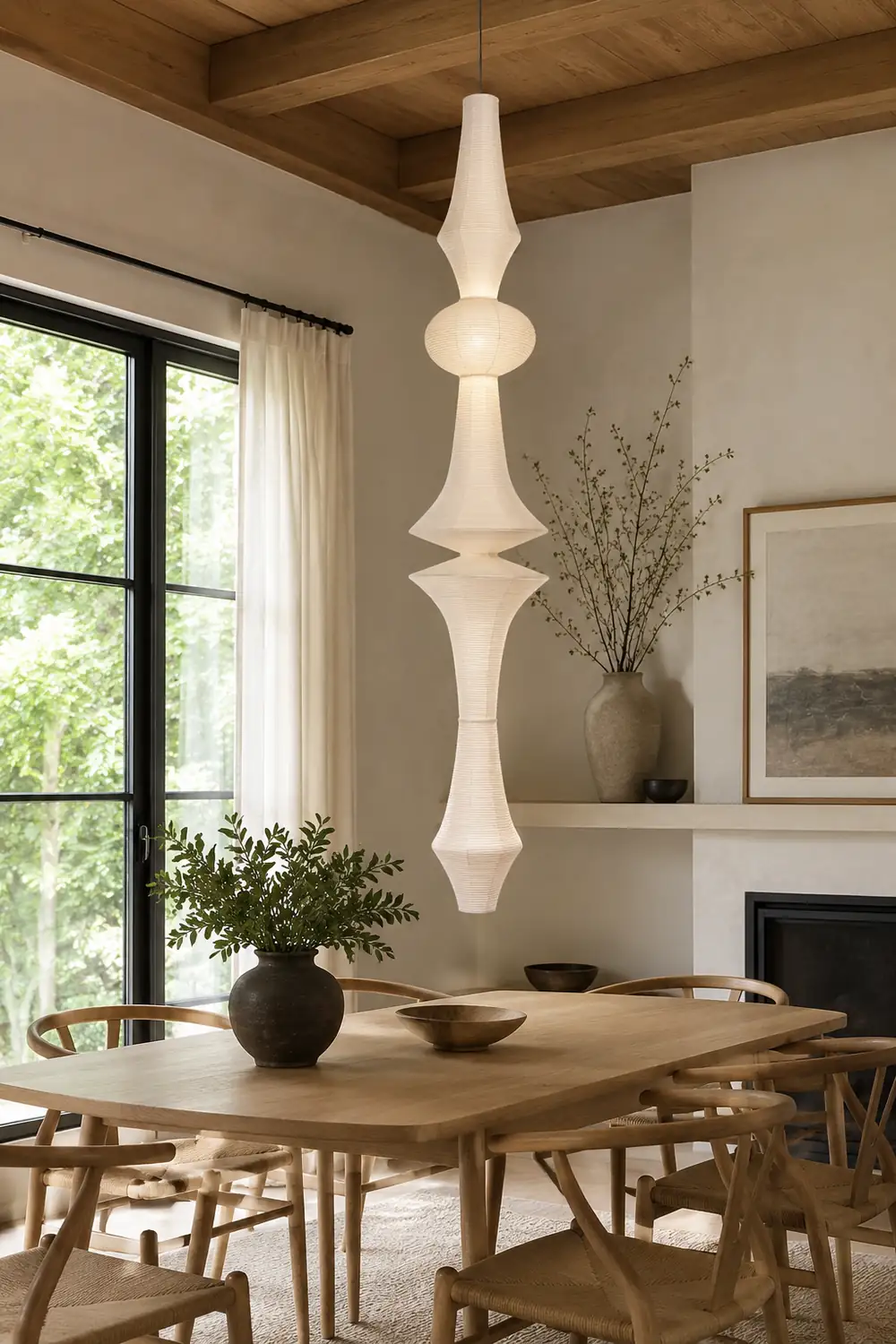 Washi Paper E Pendant Light - Lumpaz
