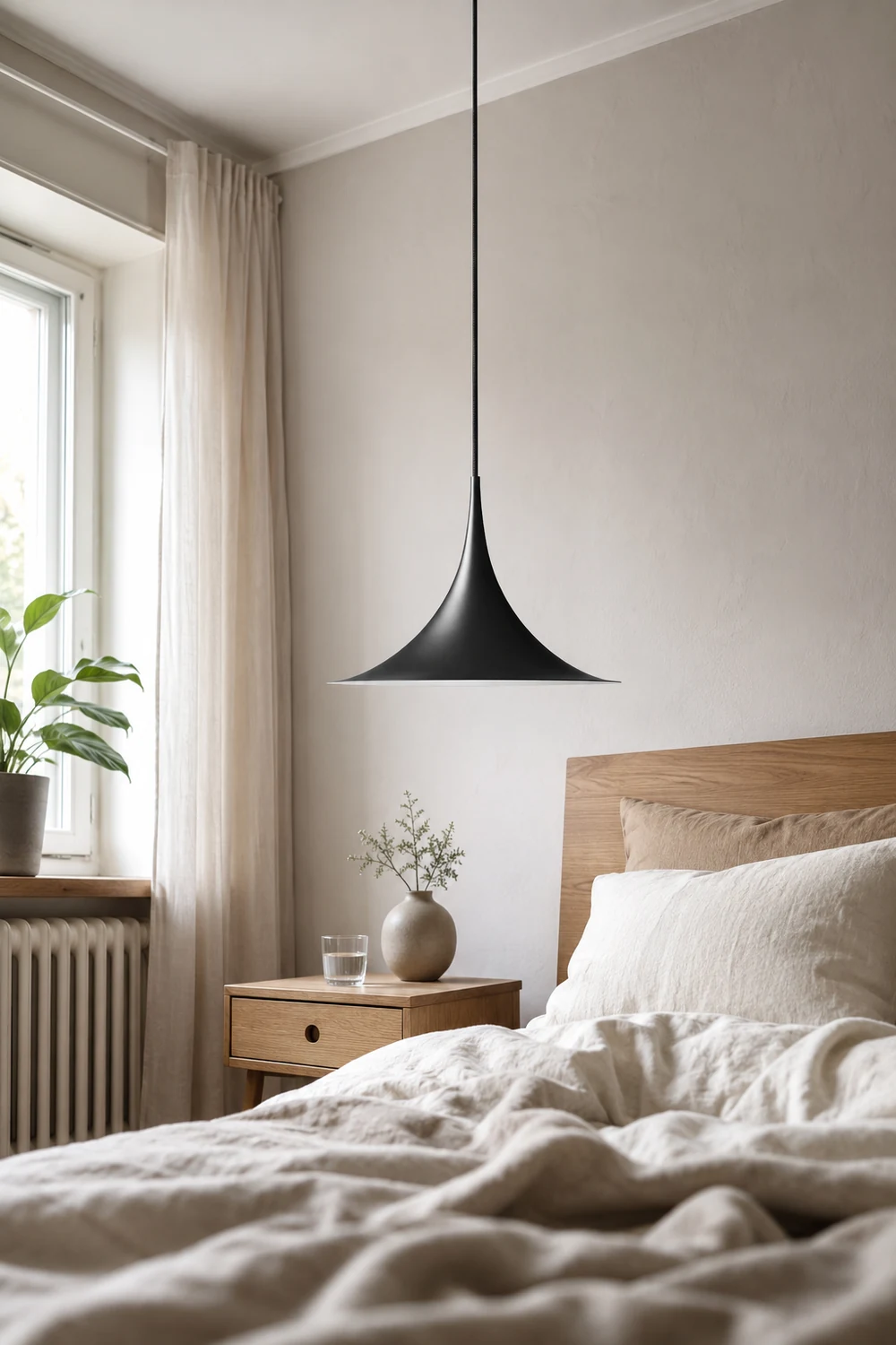 Cairns Mordern Pendant Light, Metal Black/White Dinning Room - Lumpaz