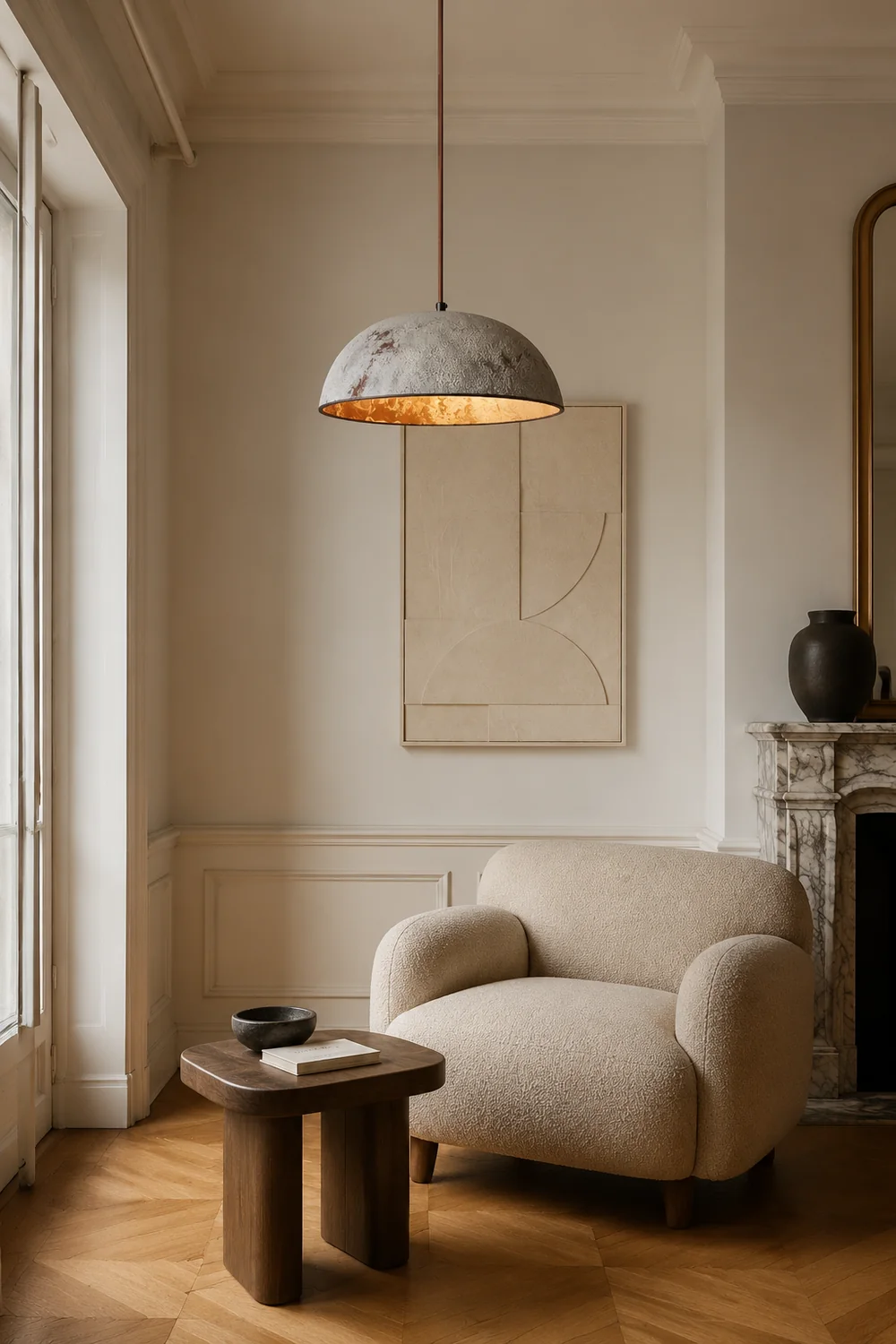 Half Dome Vintage Ceramic Pendant Lamp - Lumpaz