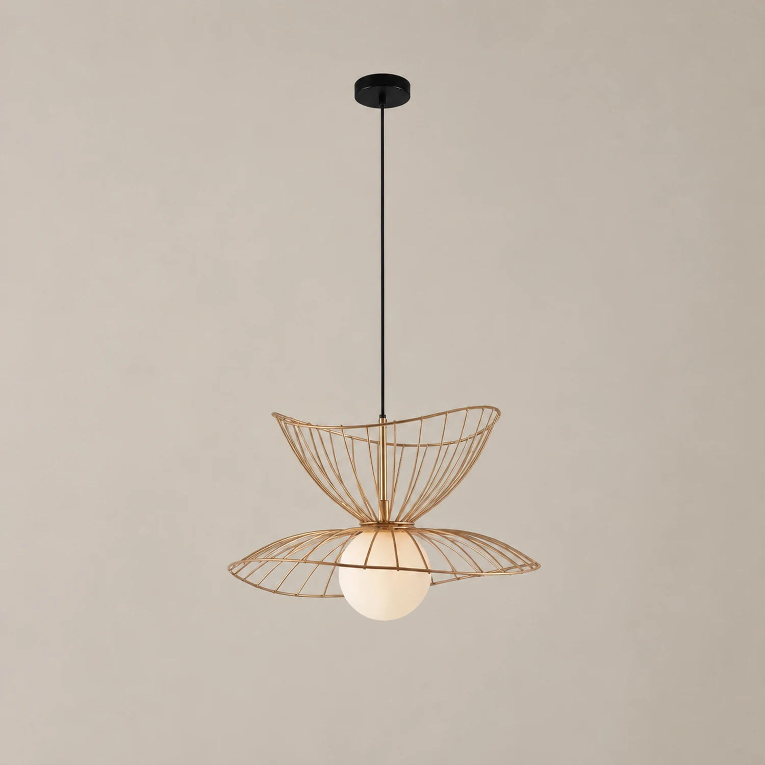 Renée Pendant Light Modern, Metal, Gold/Black, Kitchen Island - Lumpaz