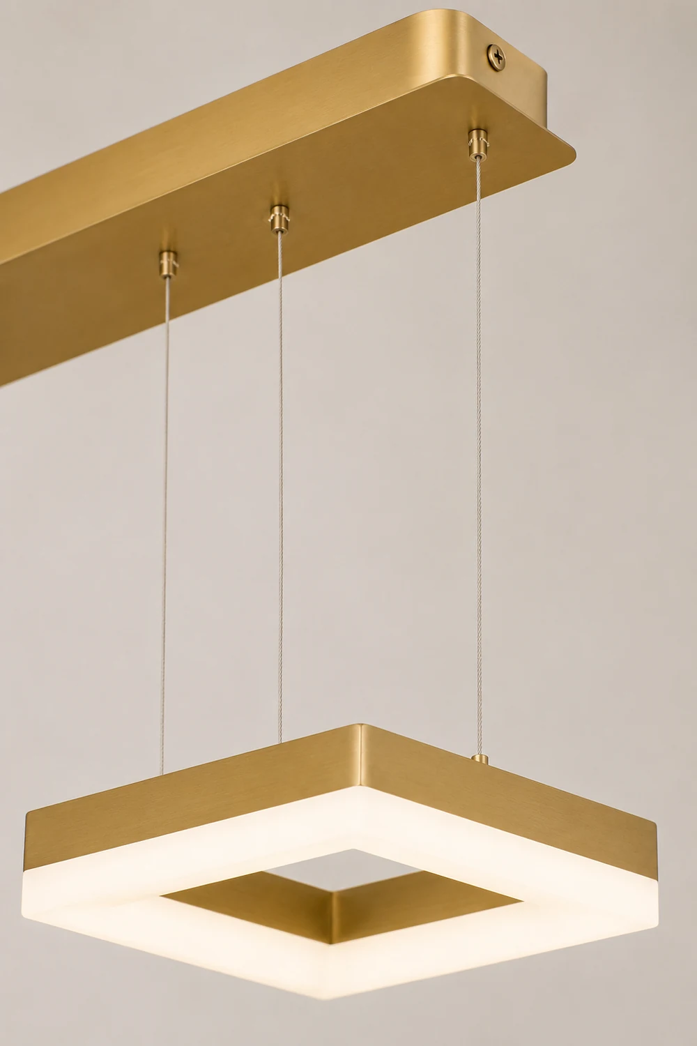 Raheel Modern Gold Cluster 3 Lights Pendant Light, Square - Lumpaz