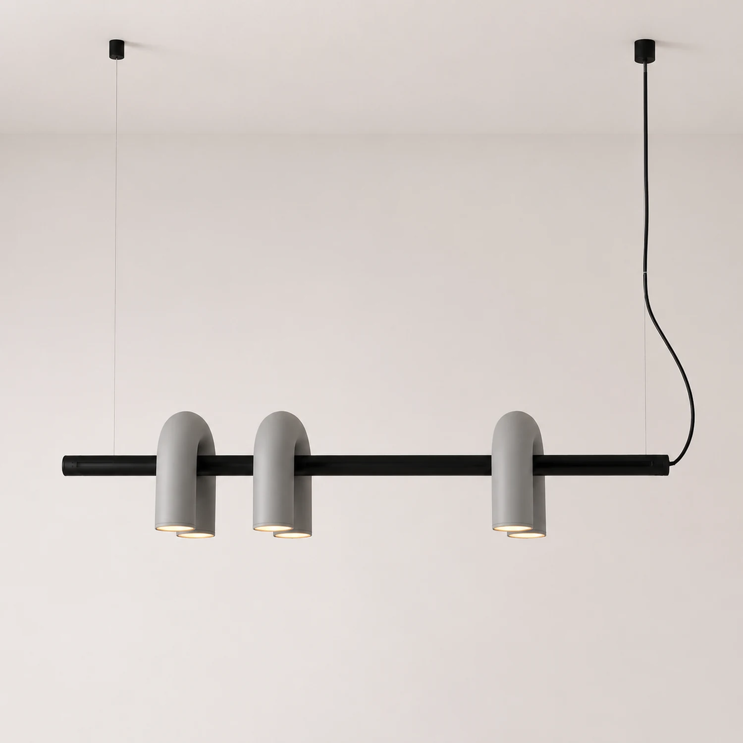 Felix Modern Pendant Light Linear with 3 U-Shaped Light - Lumpaz