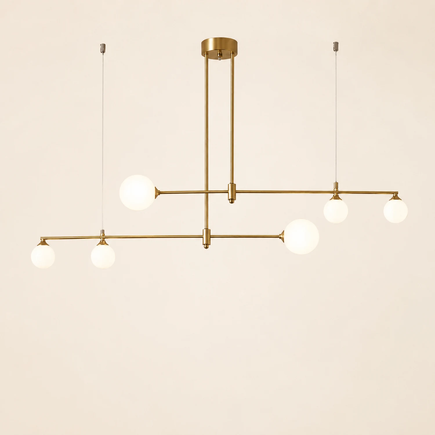 Valentina Modern Bubble Copper Pendant Light, Gold - Lumpaz