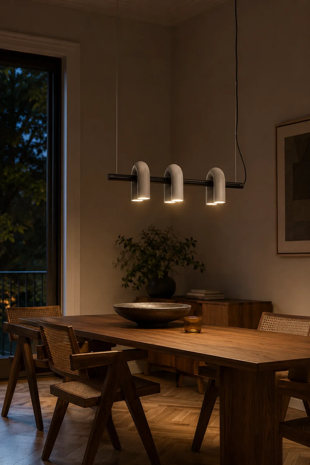 Felix Modern Pendant Light Linear with 3 U-Shaped Light - Lumpaz