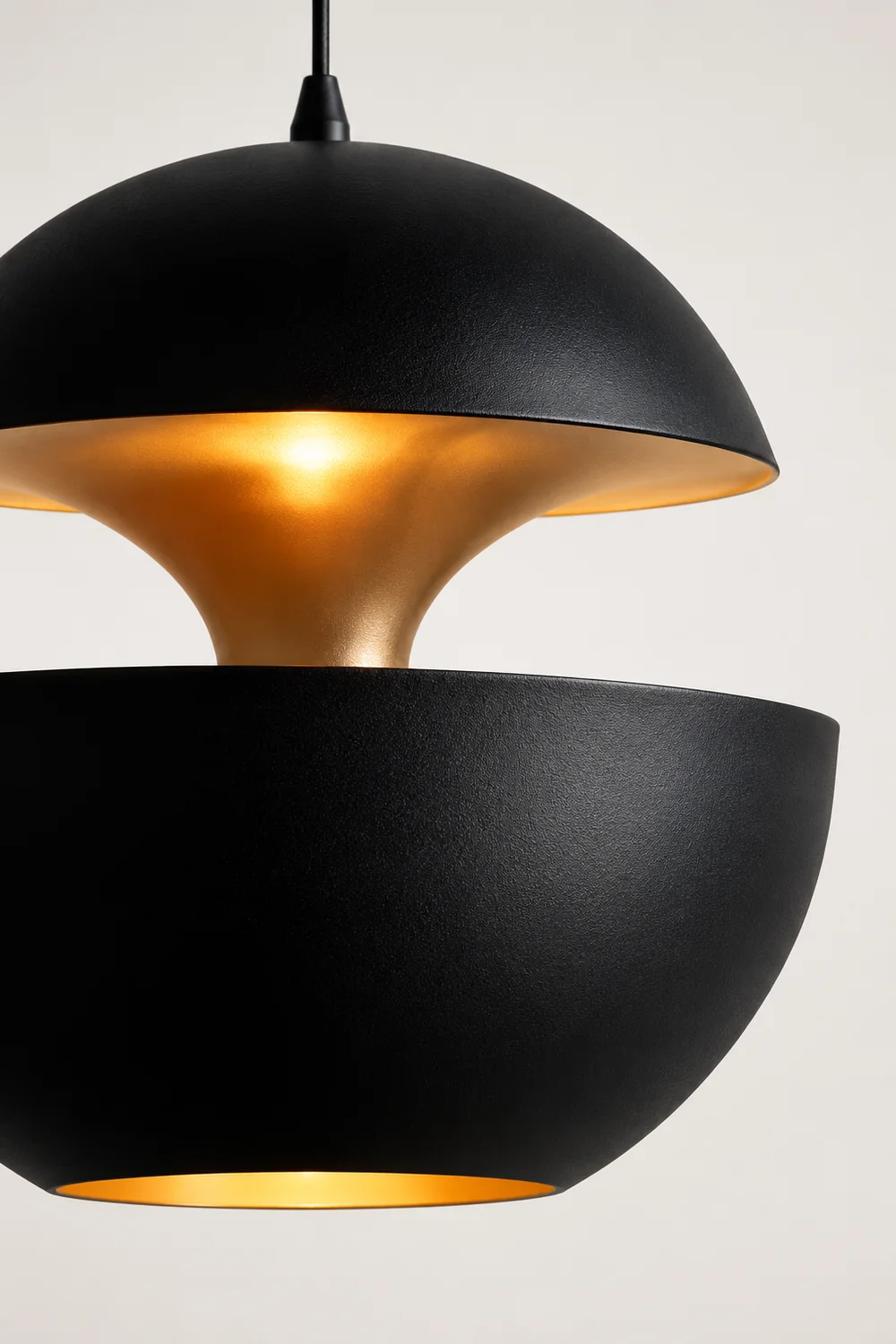 Nazifa Metal Modern Pendant Light, Black / White - Lumpaz