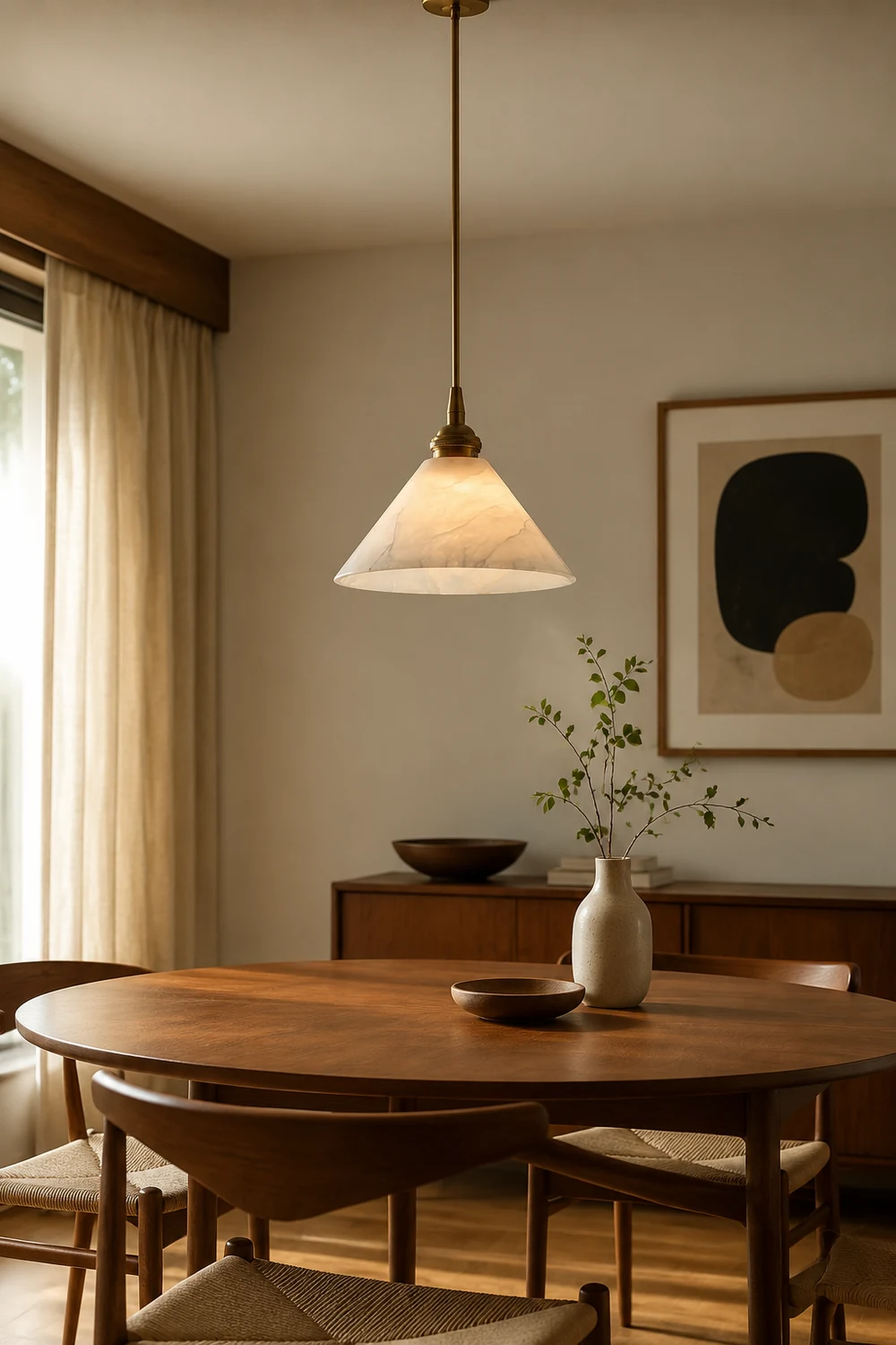 Conical Brass Pendant Lamp - Lumpaz