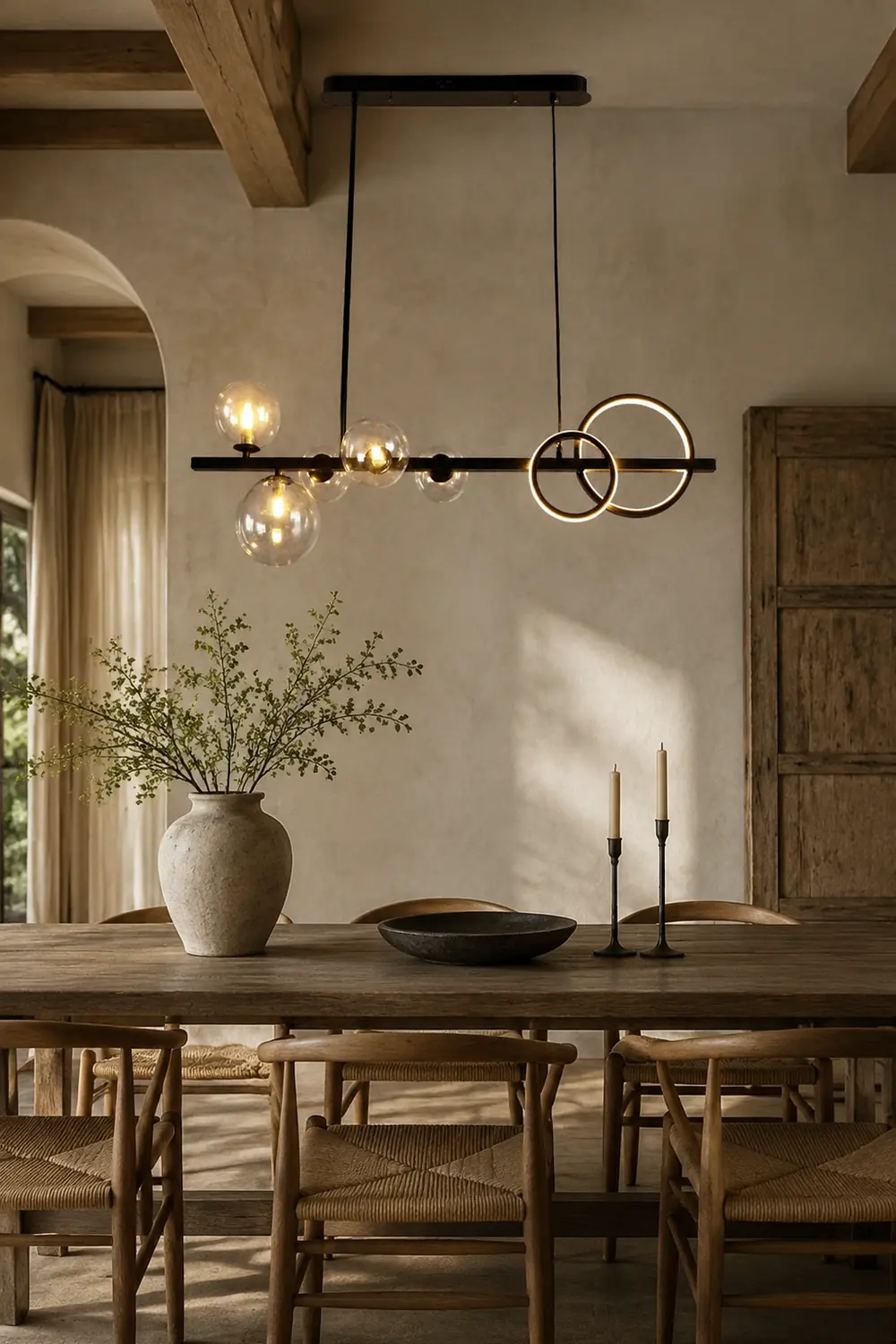 Valentina Pendant Light Bubble Circle Modern, Metal, Black/Gold, Bedroom - Lumpaz