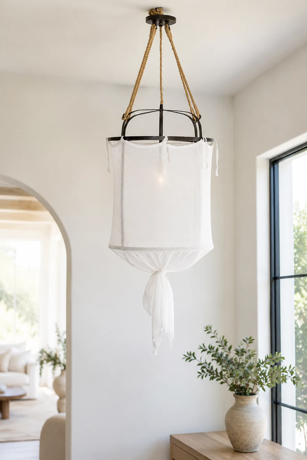 Provence Linen Pendant Light - Lumpaz