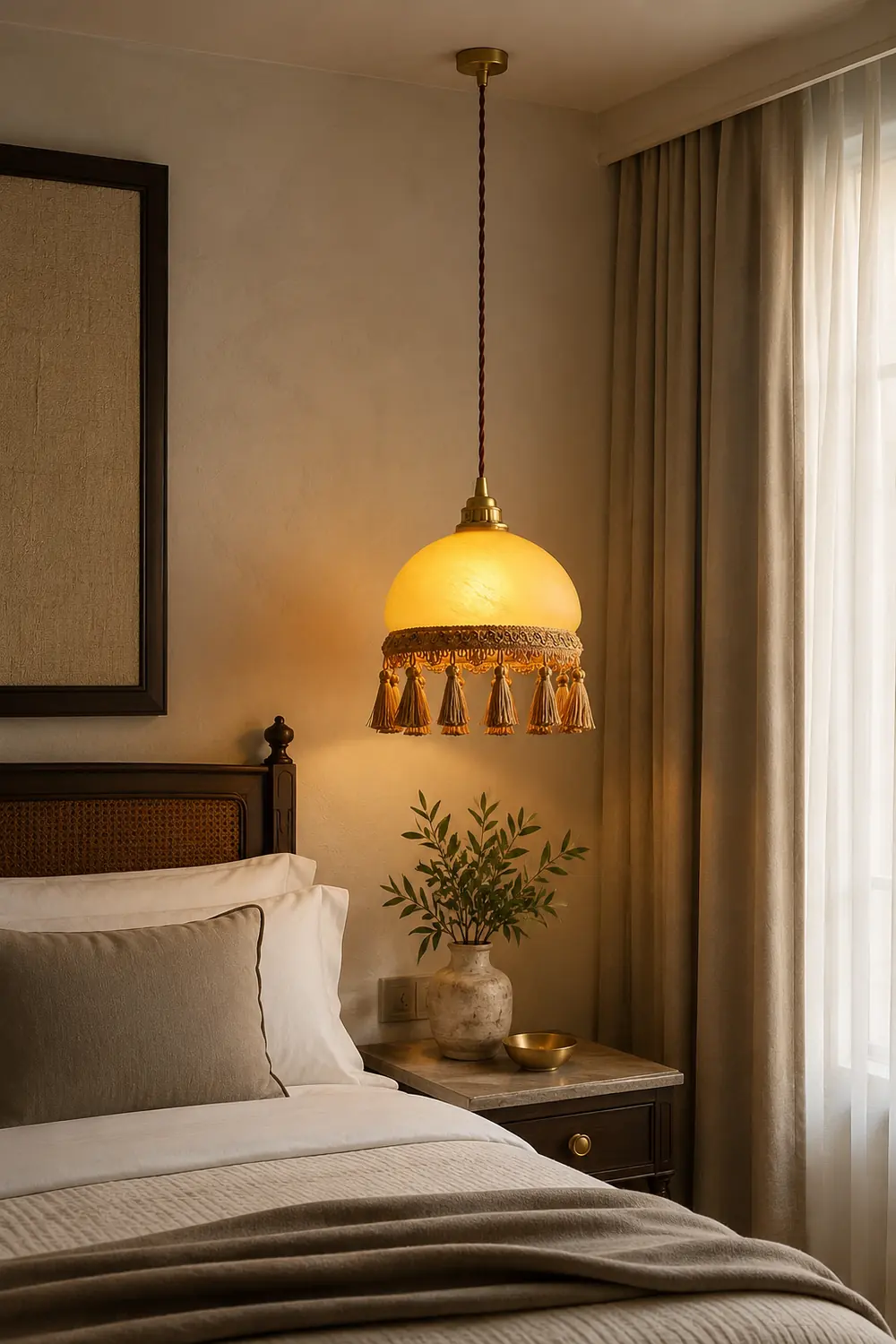 French Tassels Brass Pendant Light - Lumpaz