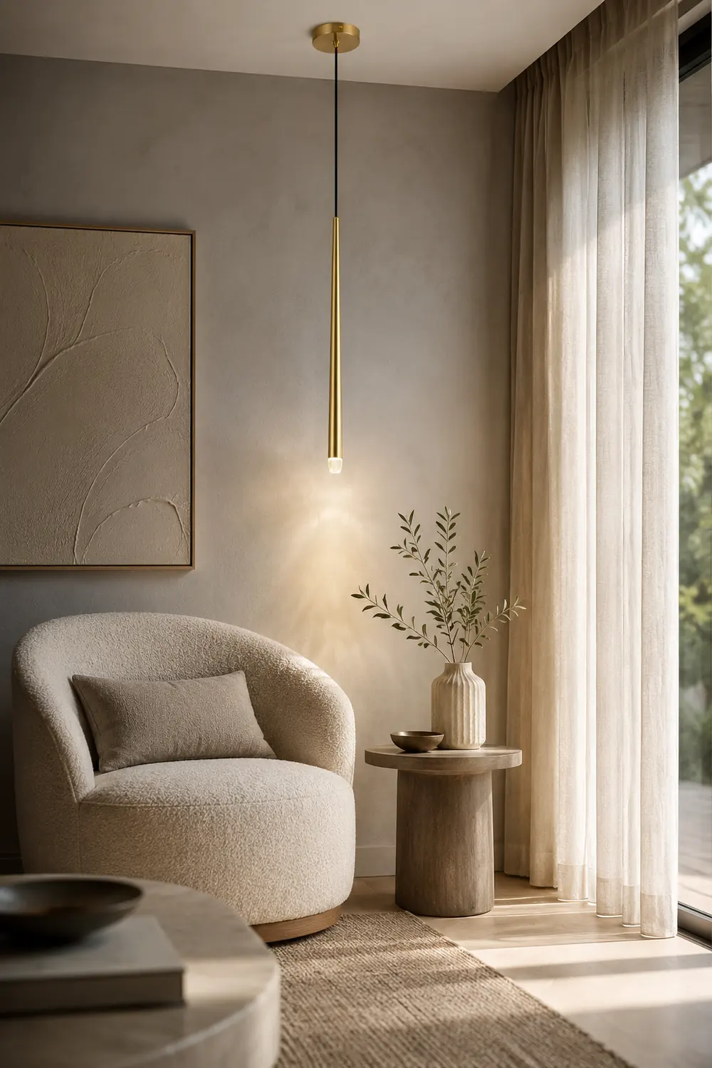 Carr Pendant Light Linear Modern, Metal, Gold, Living Rooms - Lumpaz