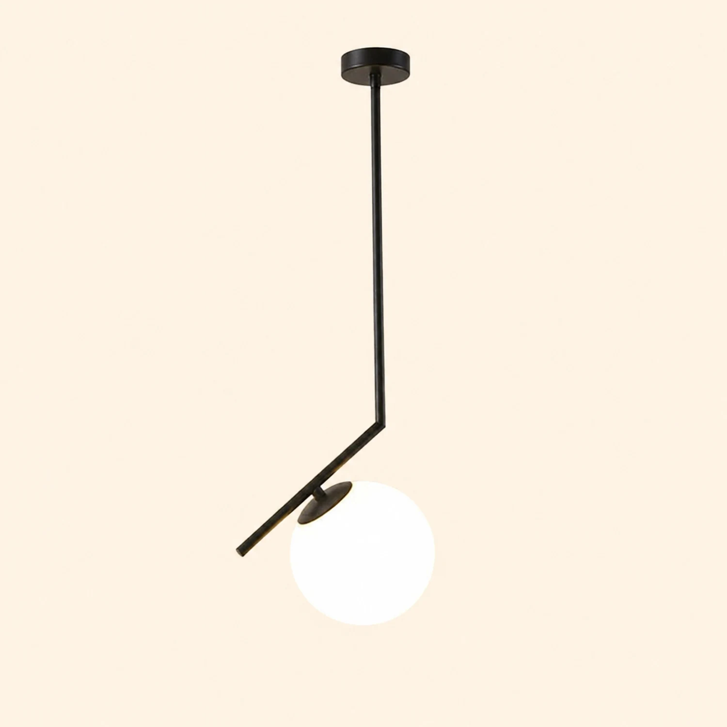 Valentina Modern Globe Metal/Glass Pendant Light, 3 Style - Lumpaz