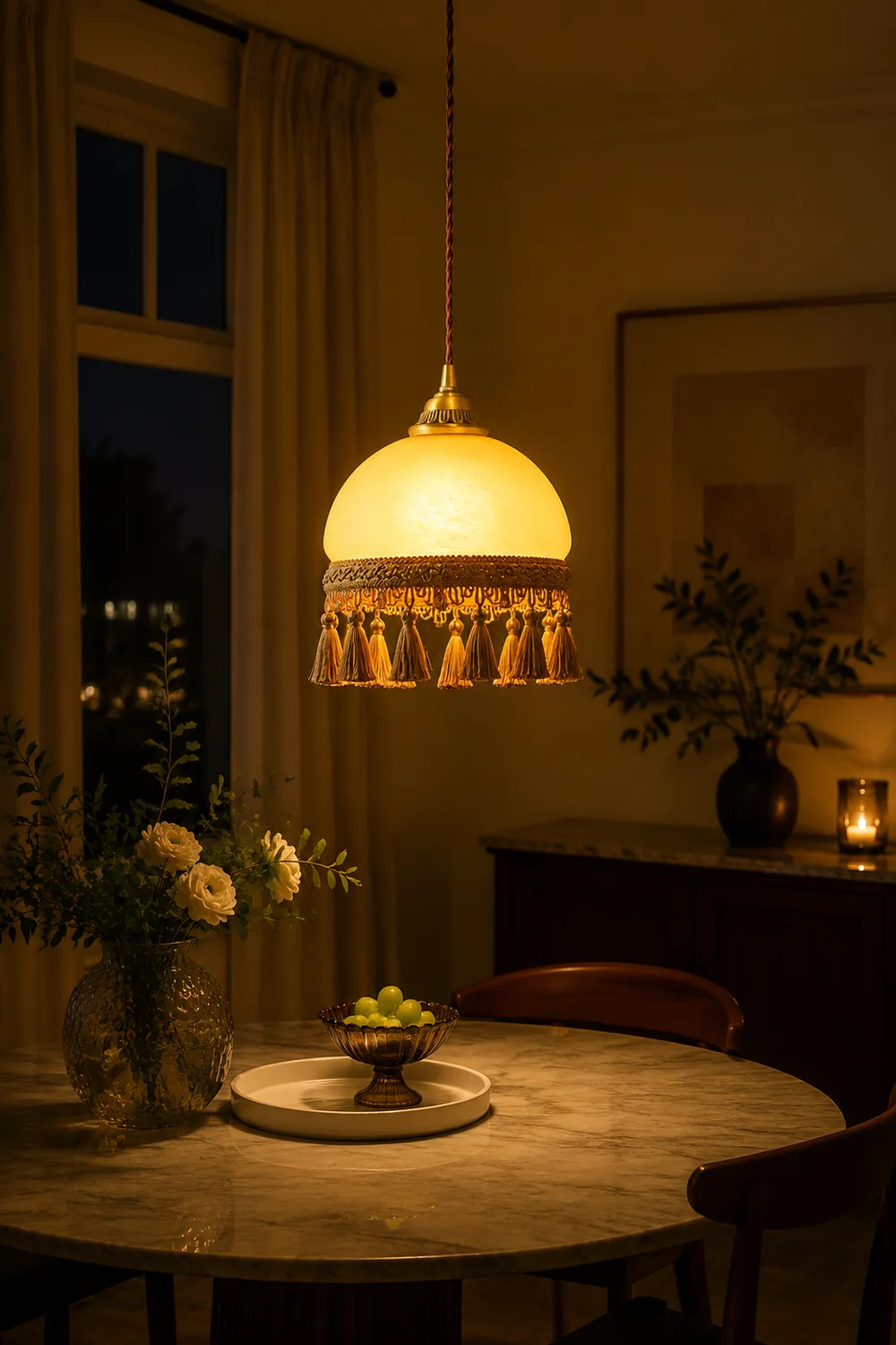 French Tassels Brass Pendant Light - Lumpaz