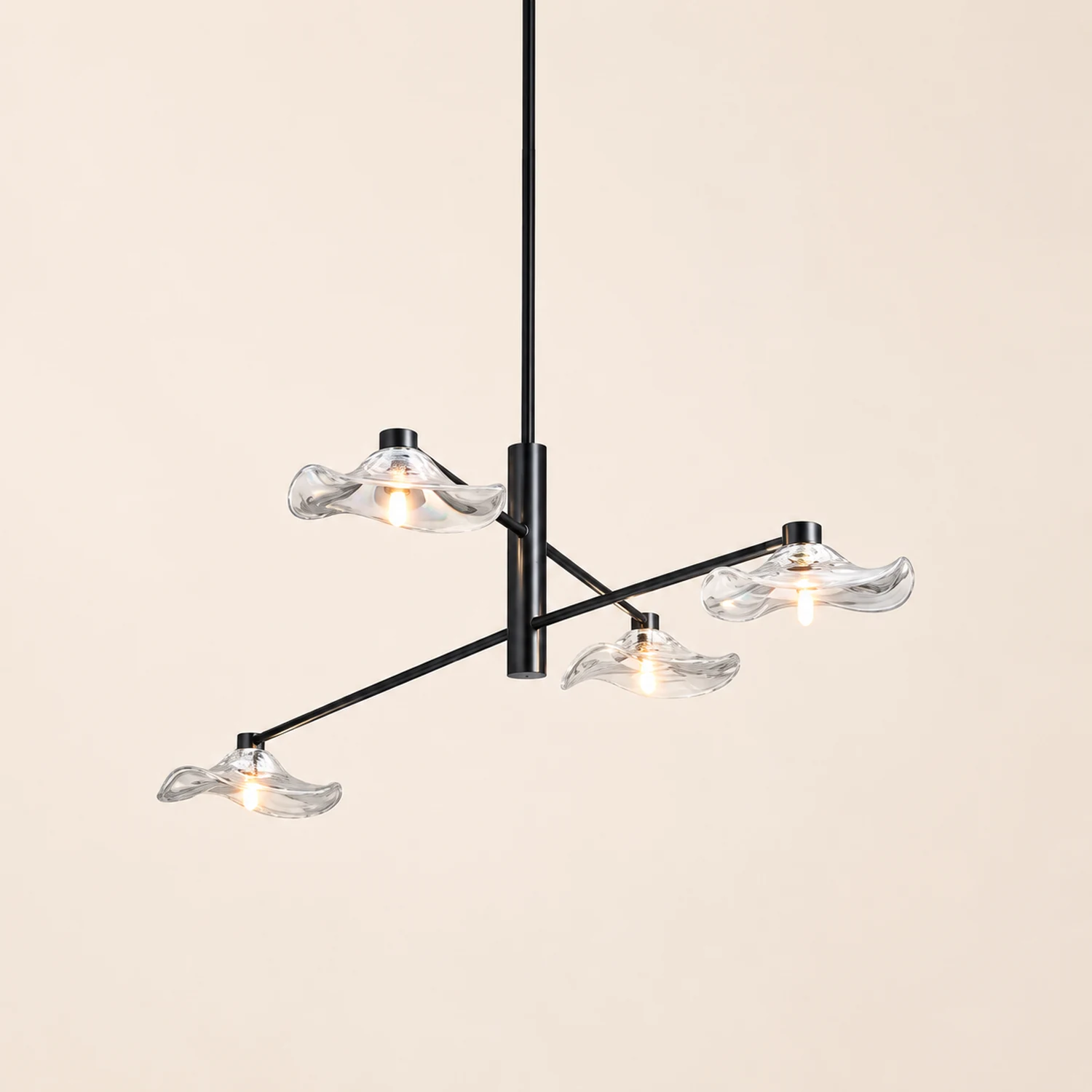 Lotus Leaves Glass Chandelier - Lumpaz