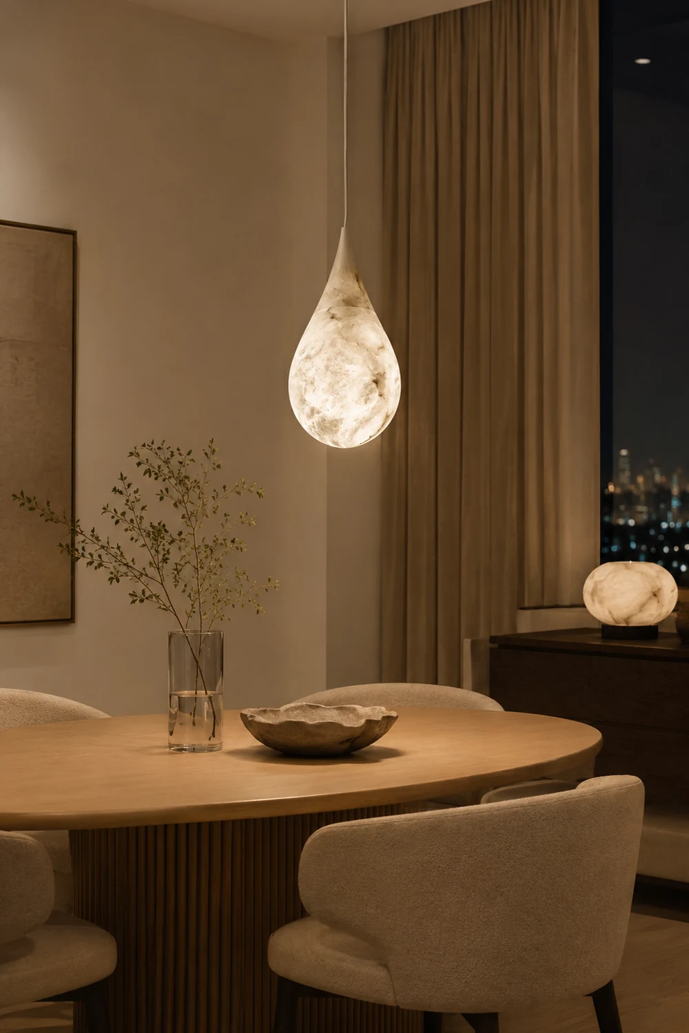 Marble Raindrop Pendant Light - Lumpaz