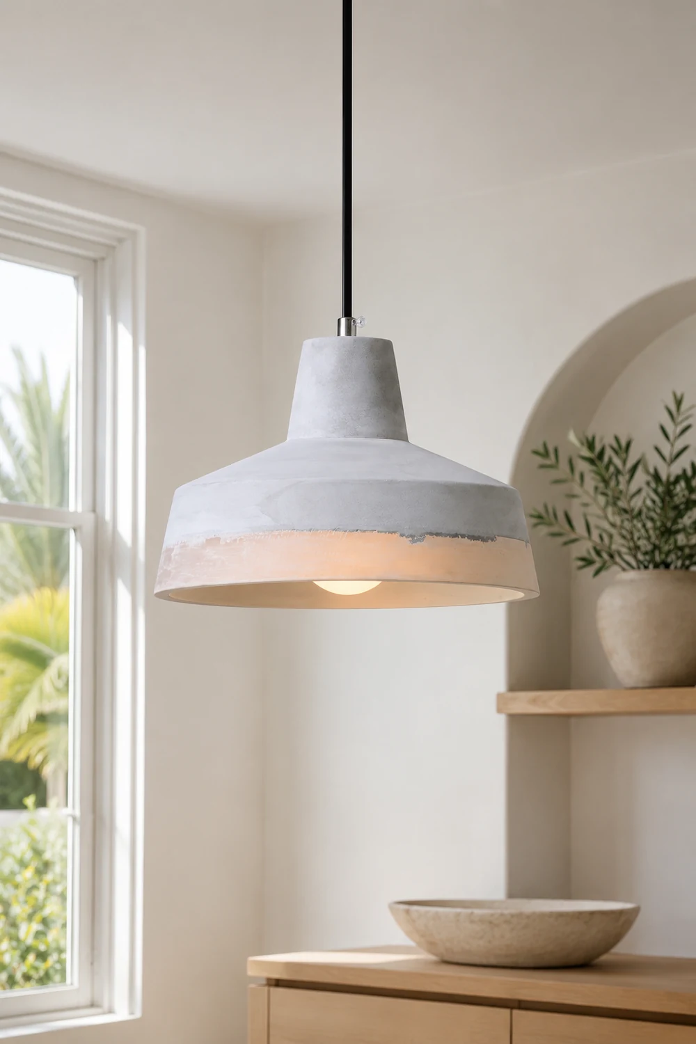 Delia Cement Pendant Light - Lumpaz