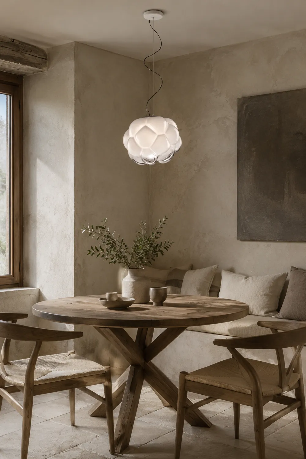 Modern Bostock Cloud Glass Pendant Light, White - Lumpaz