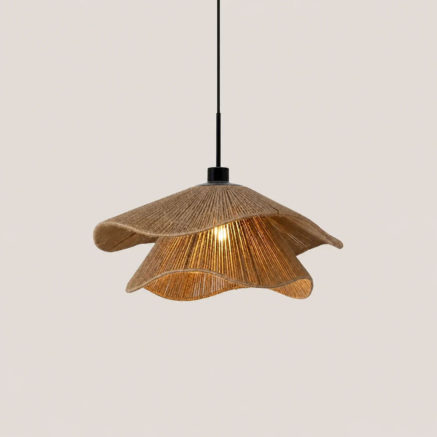 Handmade Straw Hat Pendant Lamp - Lumpaz