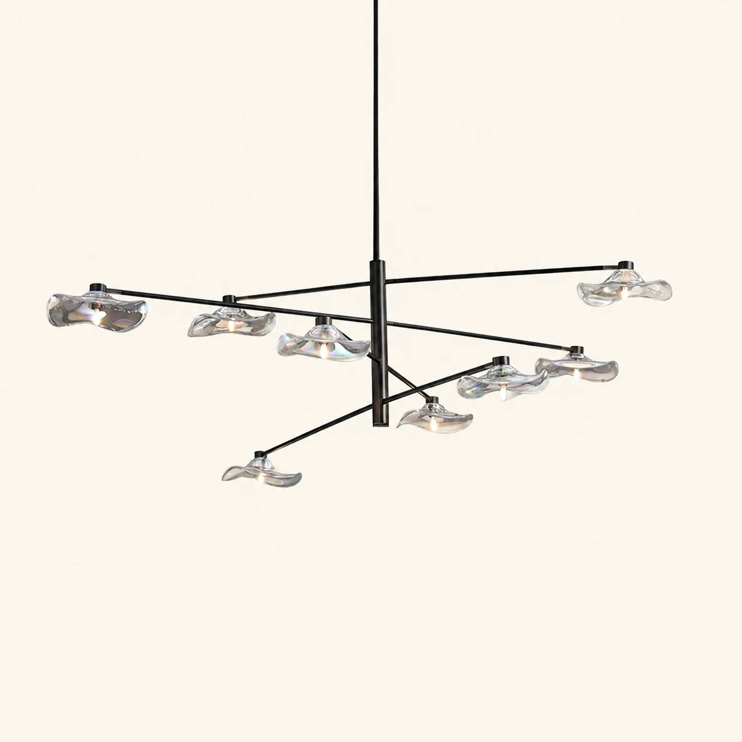 Lotus Leaves Glass Chandelier - Lumpaz