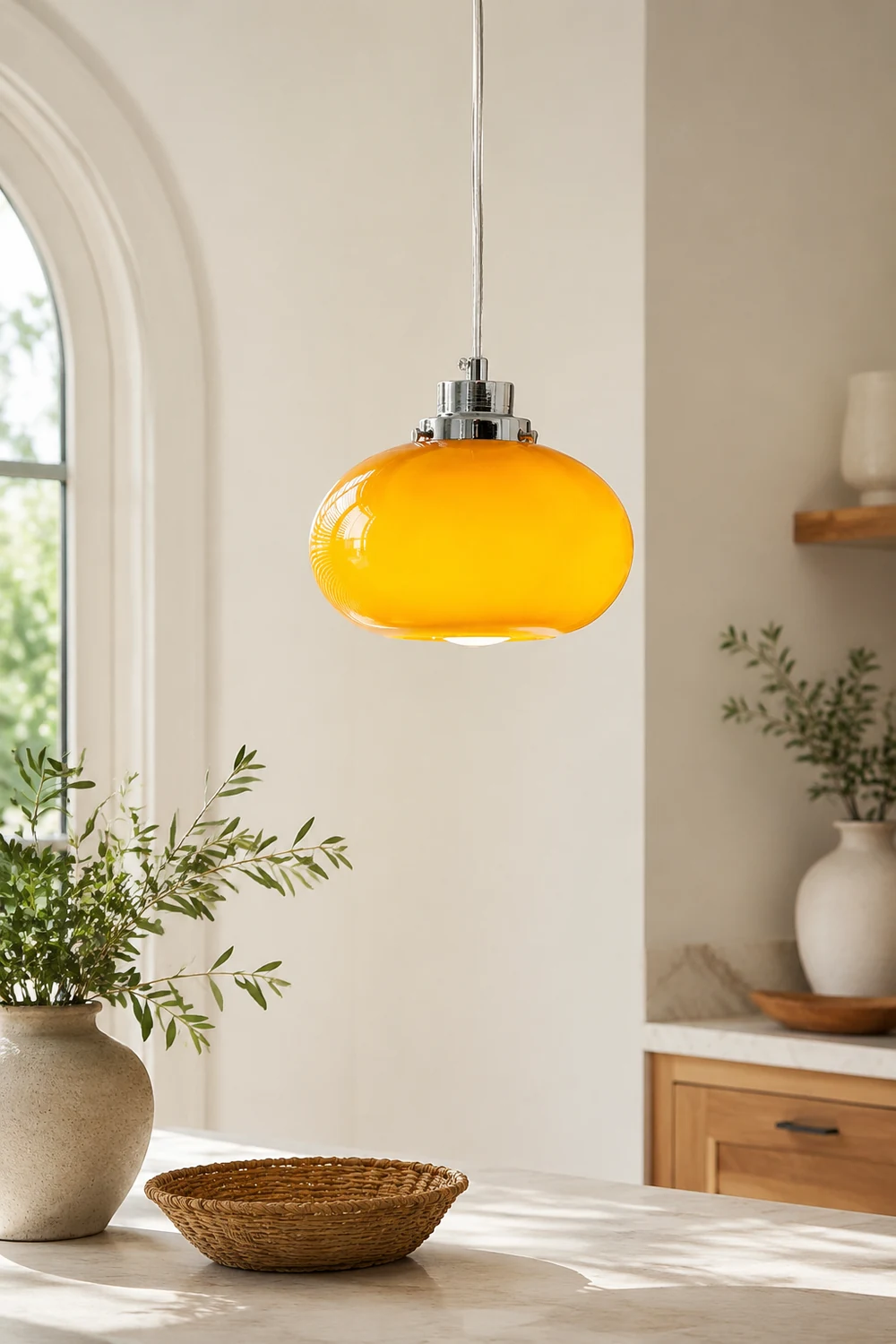 Oval Persimmon Pendant Light - Lumpaz