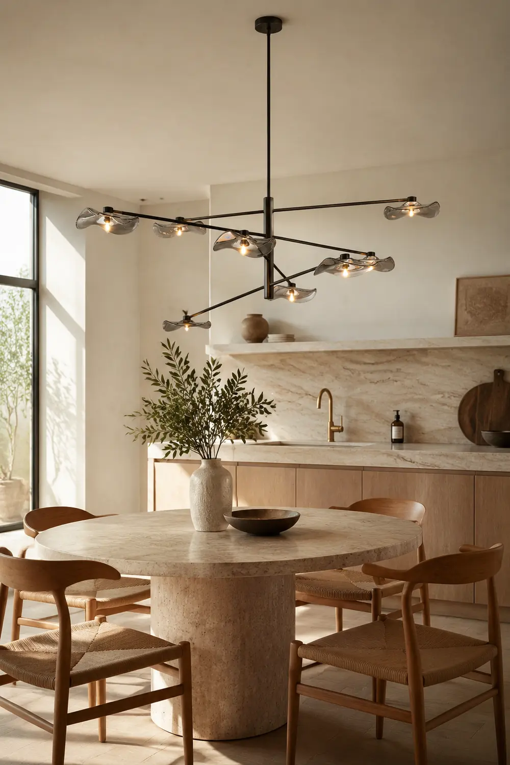 Lotus Leaves Glass Chandelier - Lumpaz