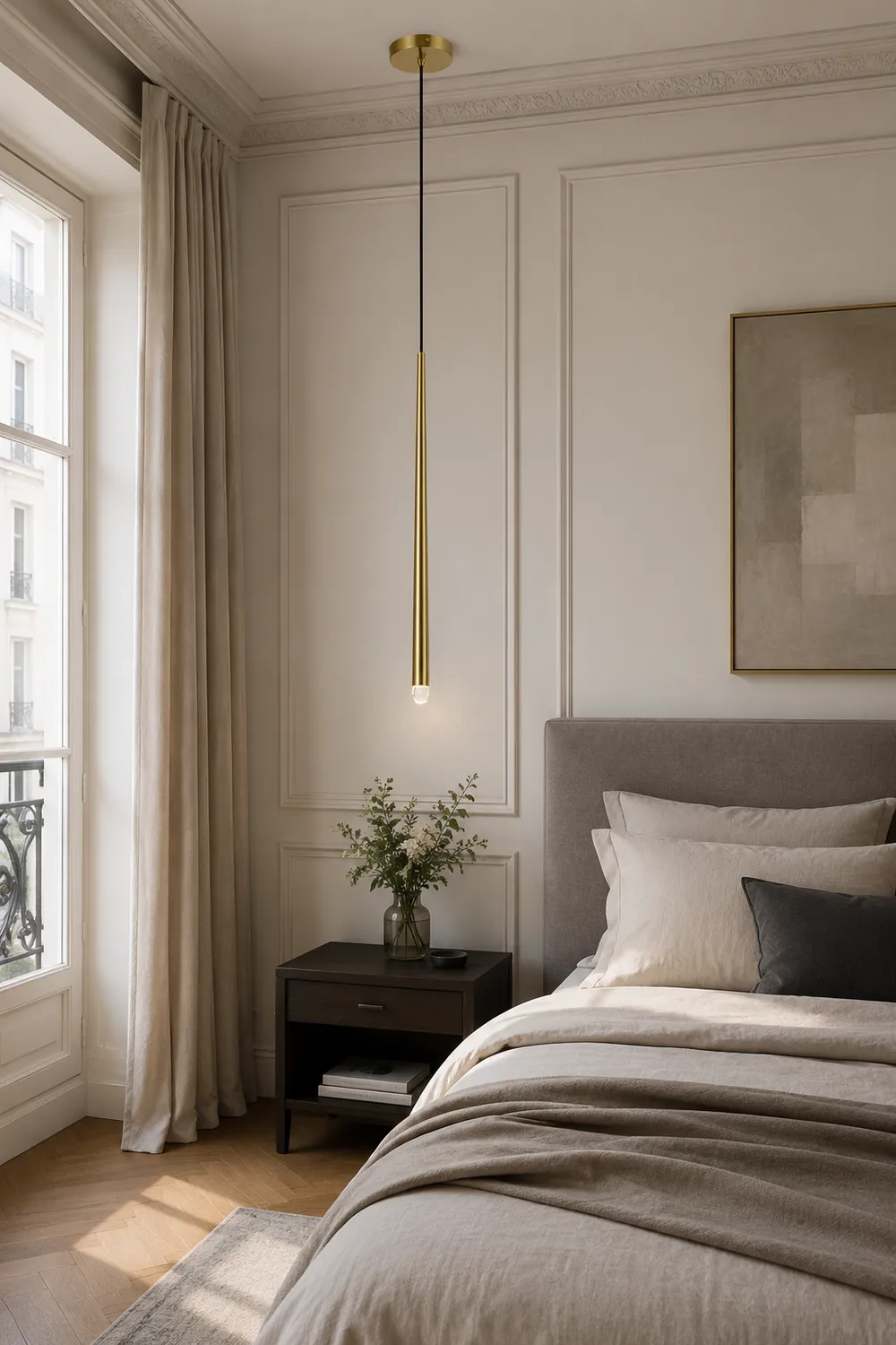 Carr Pendant Light Linear Modern, Metal, Gold, Living Rooms - Lumpaz