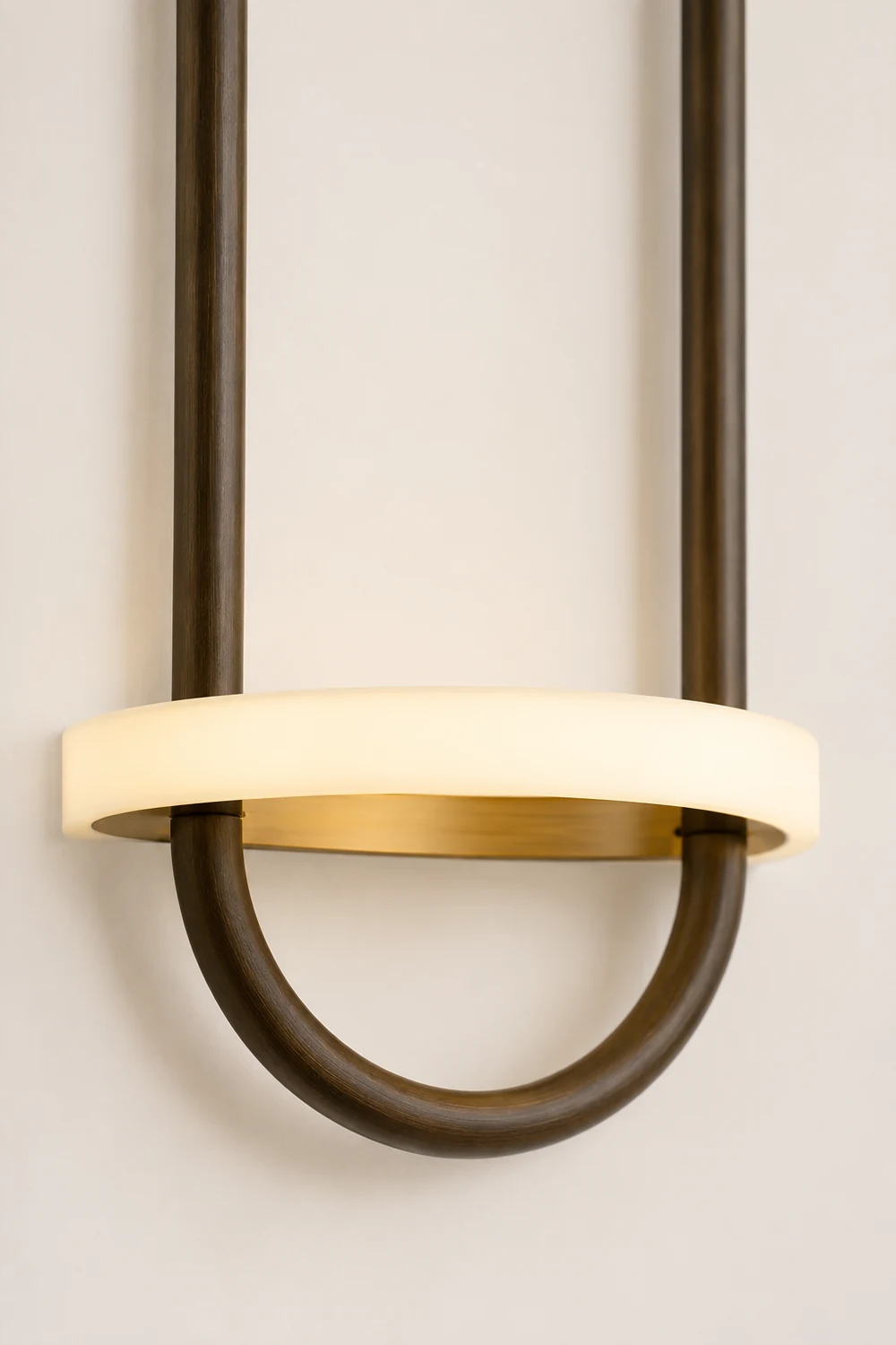 Nyla Modern Minimalist LED Ring Pendant Light, Black/Gold - Lumpaz