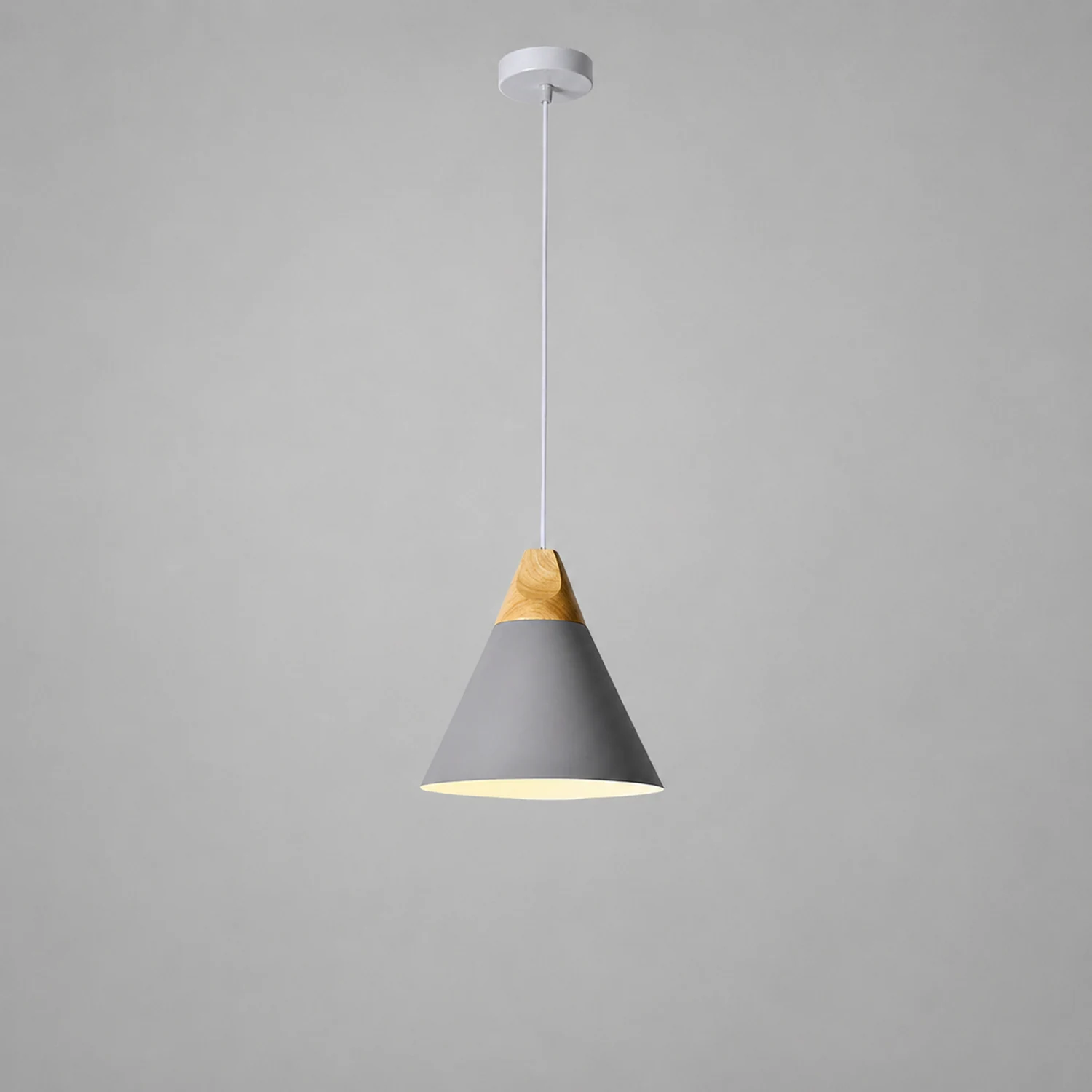 Morandi Multi-Shaped Wood And Metal Pendant Light, 6 Colors - Lumpaz