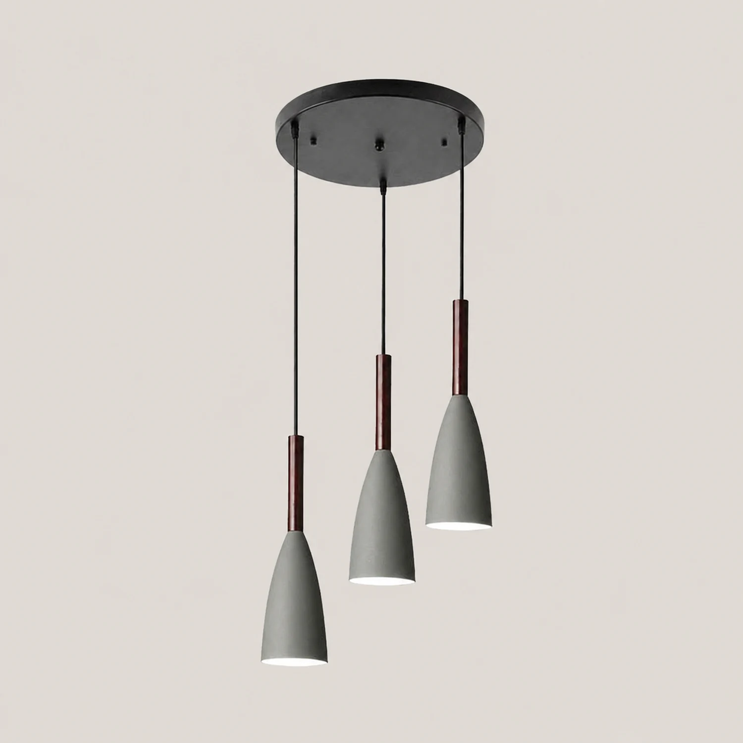 Morandi Kitchen Island Pendant Light Cluster, Wood/Metal - Lumpaz