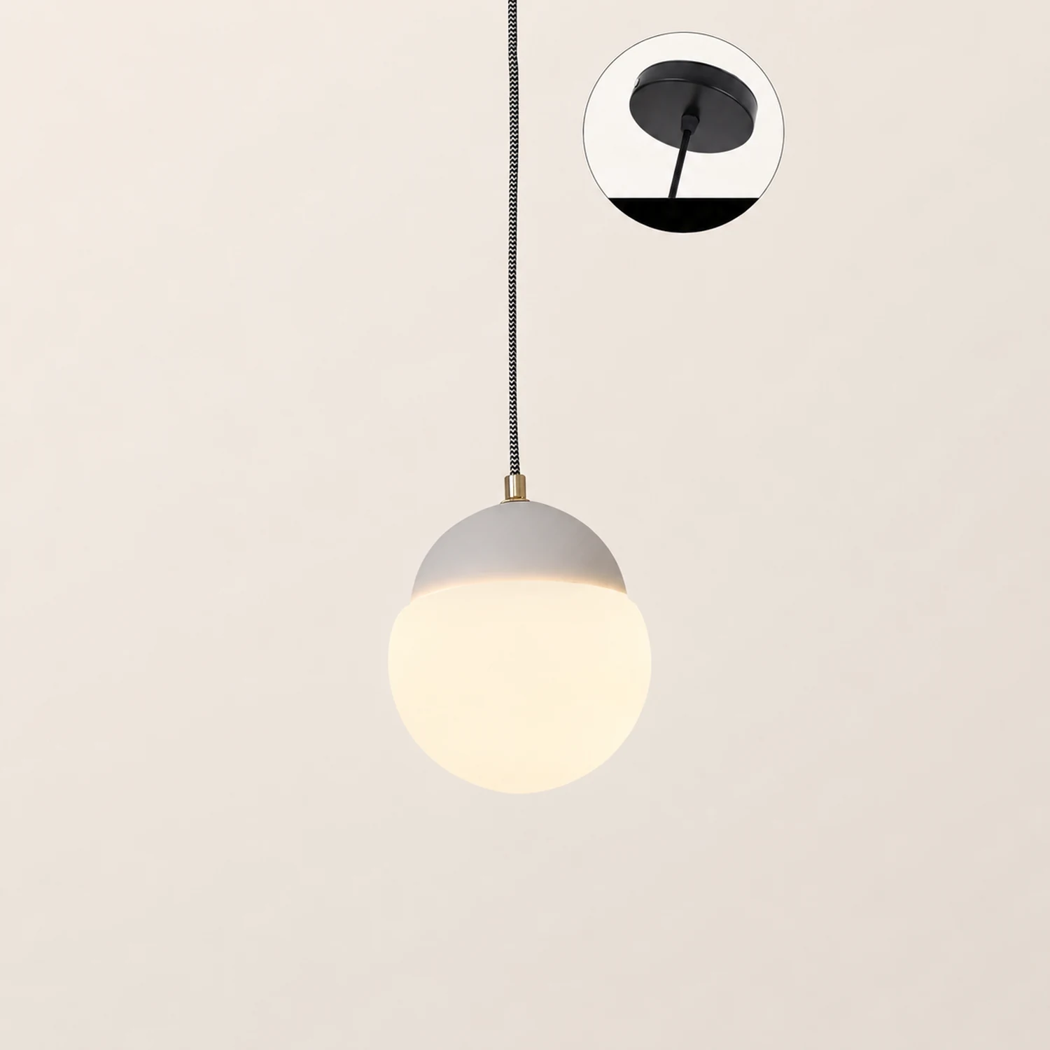 Cement Eclipse Pendant Lamp - Lumpaz