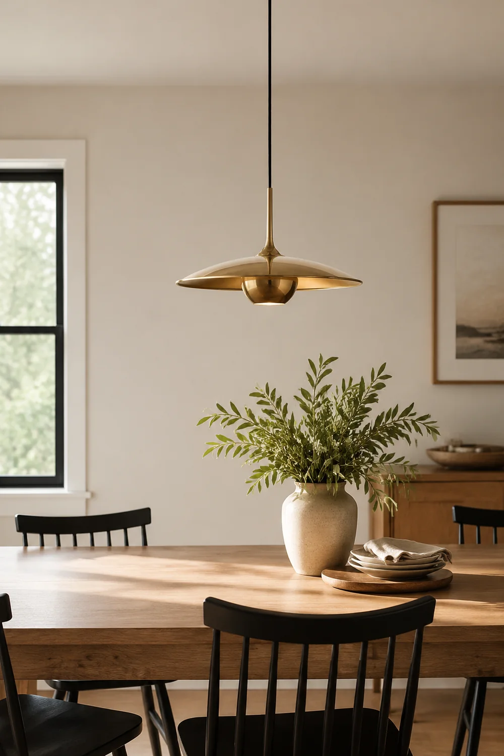 Cairns Minimalist Metal Pendant Light, Gold - Lumpaz