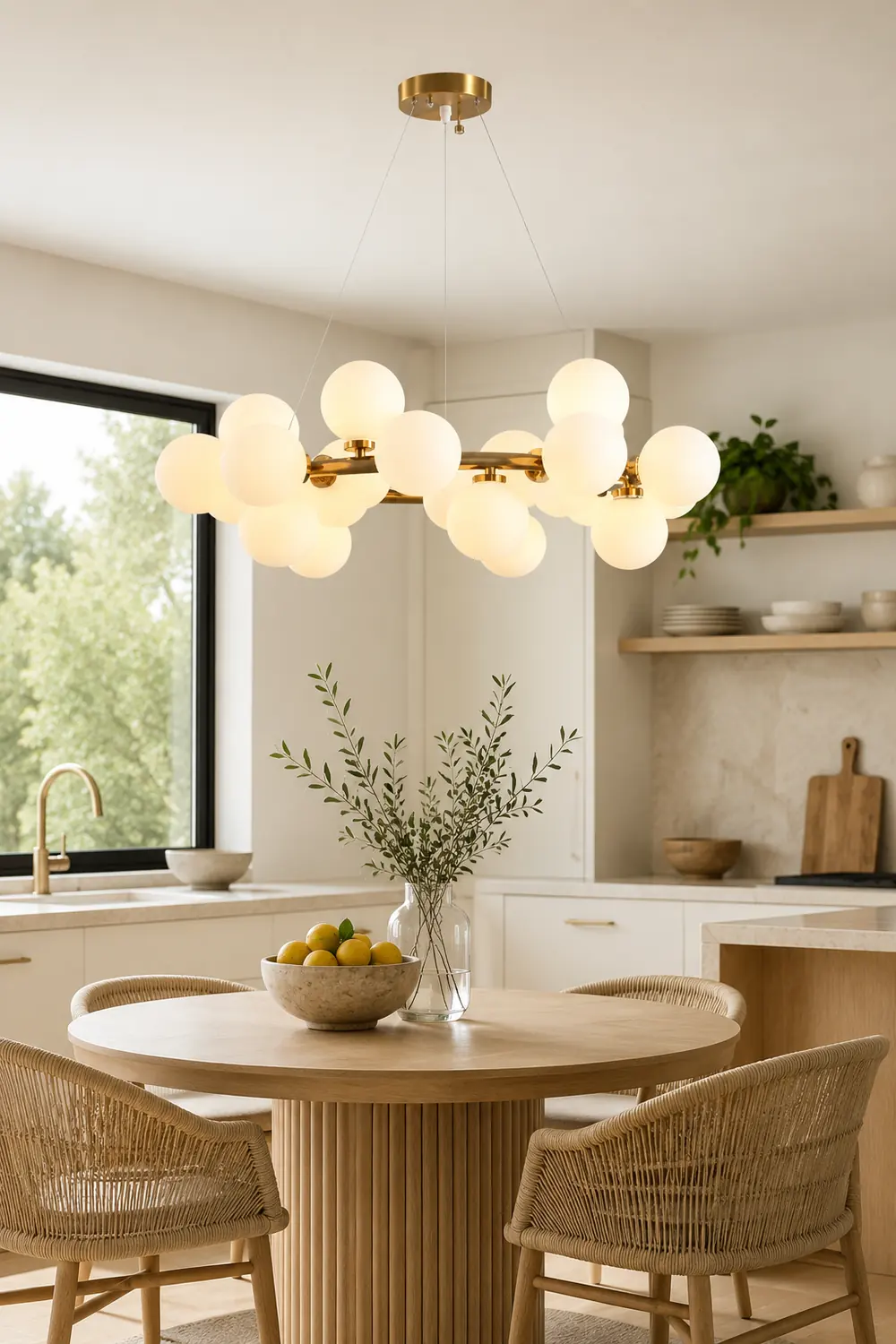 Valentina Chandelier Bubble, Magic Beans, Glass, Dining Room - Lumpaz