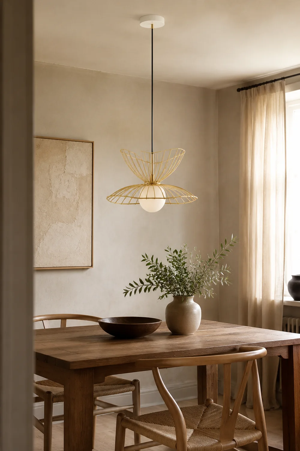 Renée Pendant Light Modern, Metal, Gold/Black, Kitchen Island - Lumpaz