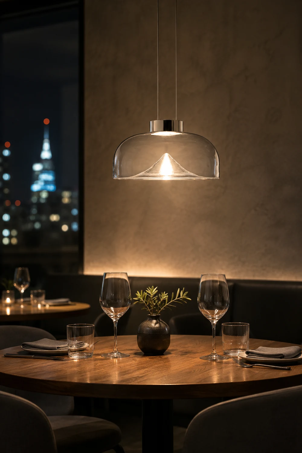 Herbert Modern Mountain Glass Pendant Light - Lumpaz