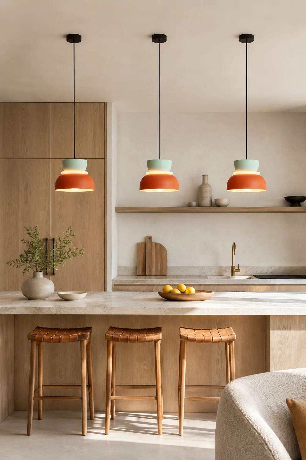 Morandi Pendant Light, Island, Contrast Color, Industrial - Lumpaz