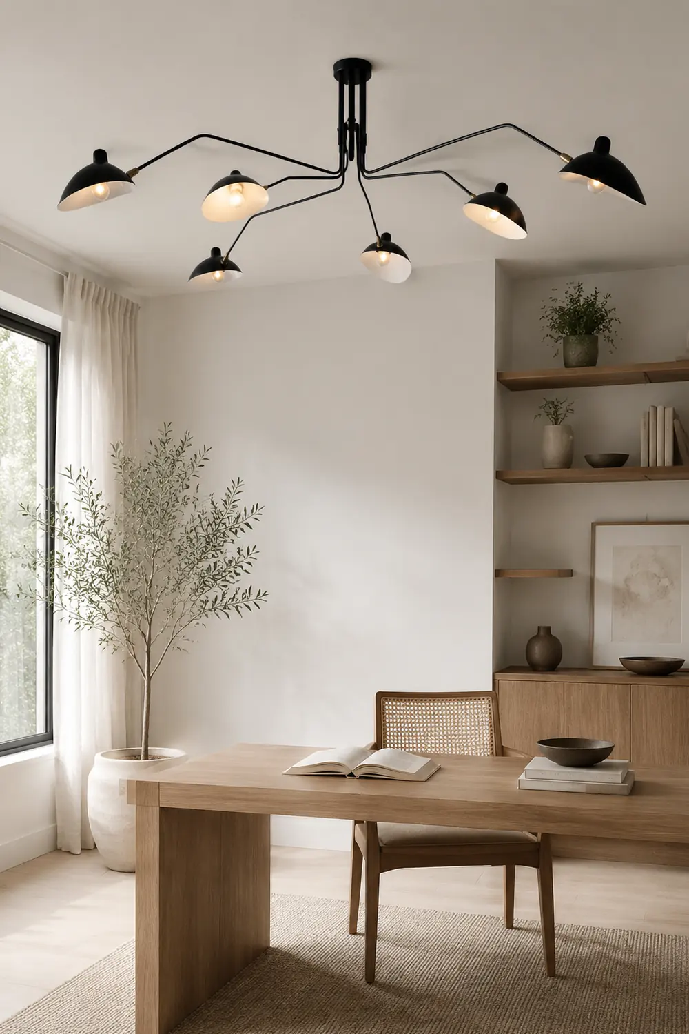Schmitt Pendant Light Industry, Metal, Black, Study Room - Lumpaz