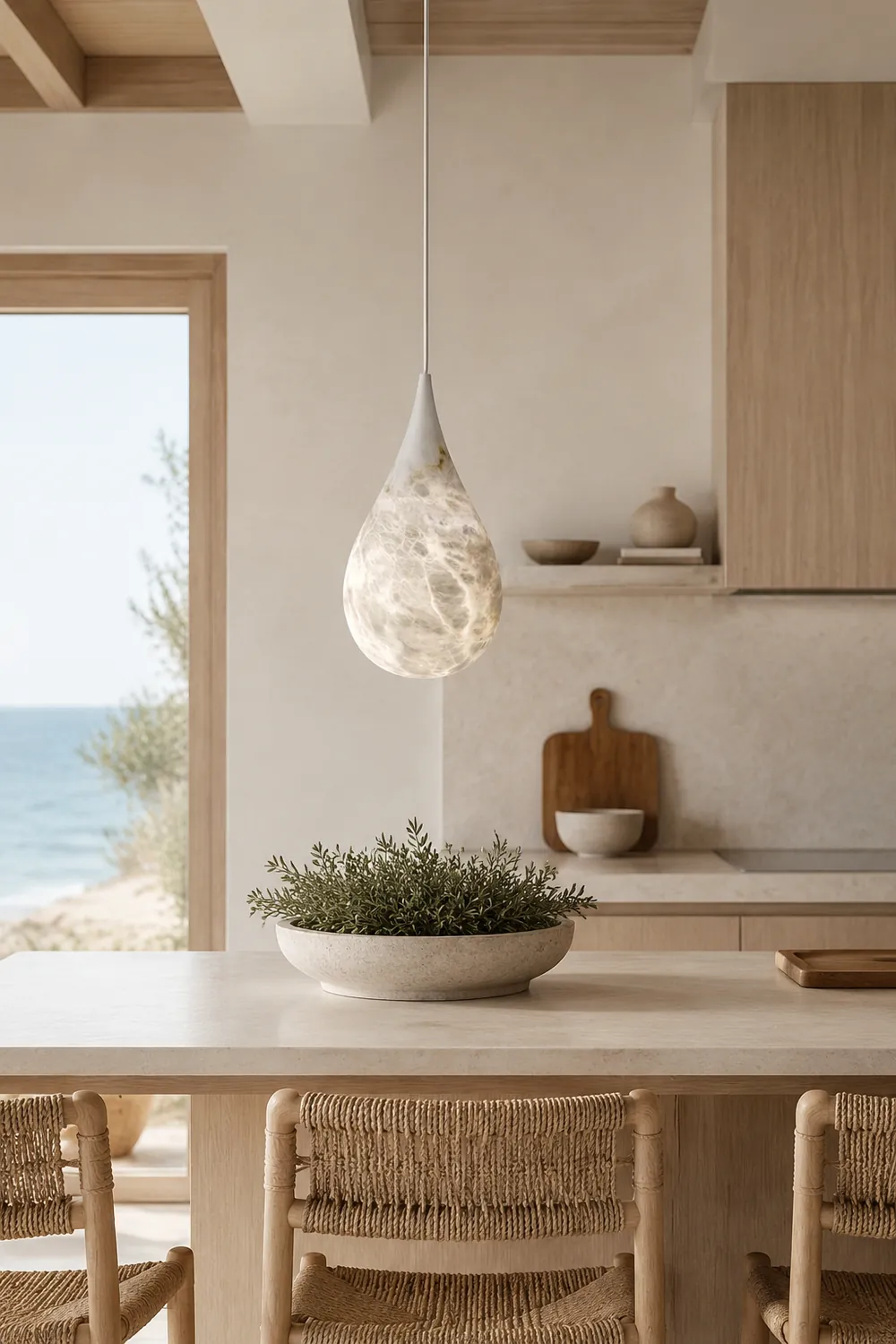 Marble Raindrop Pendant Light - Lumpaz