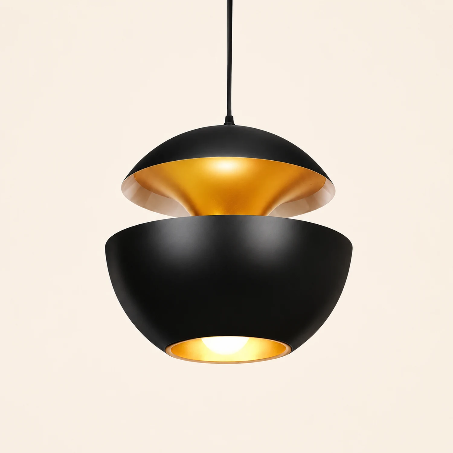 Nazifa Metal Modern Pendant Light, Black / White - Lumpaz