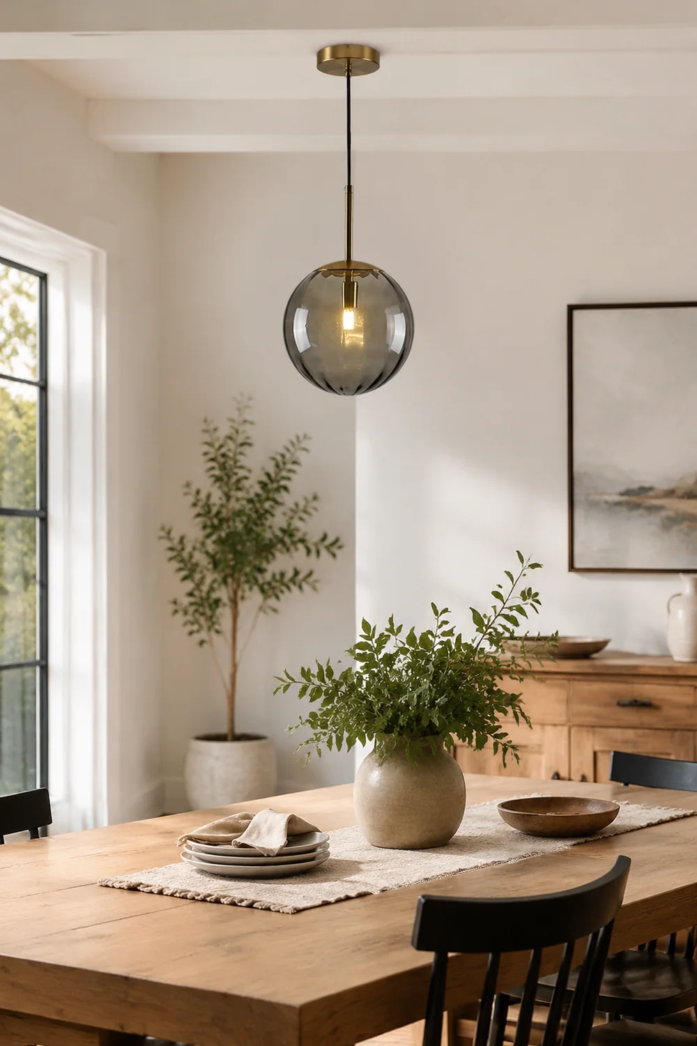 Hailie Modern Pendant Light Clear Bubble Gradient, Glass - Lumpaz