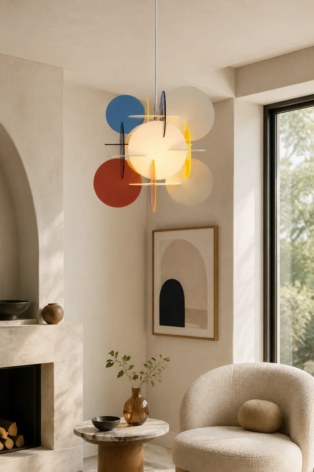 Morandi Modern Colorful Art Creative Pendant Light, Metal/Acrylic - Lumpaz
