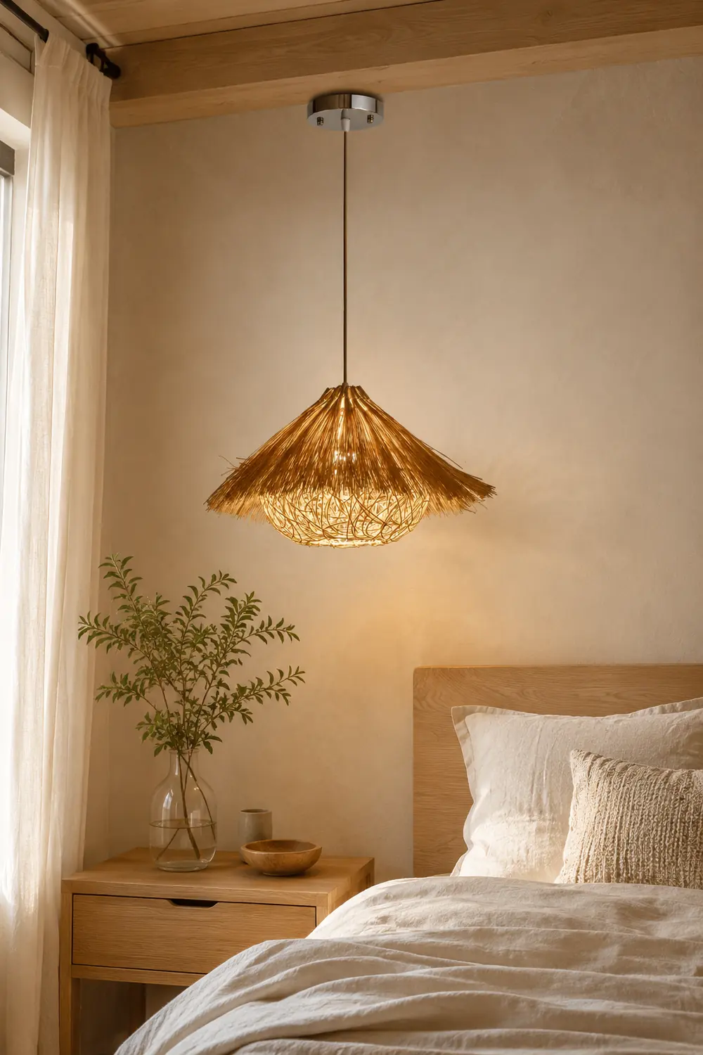 Muto Hand-Woven Rattan Modelling Pendant Light - Lumpaz