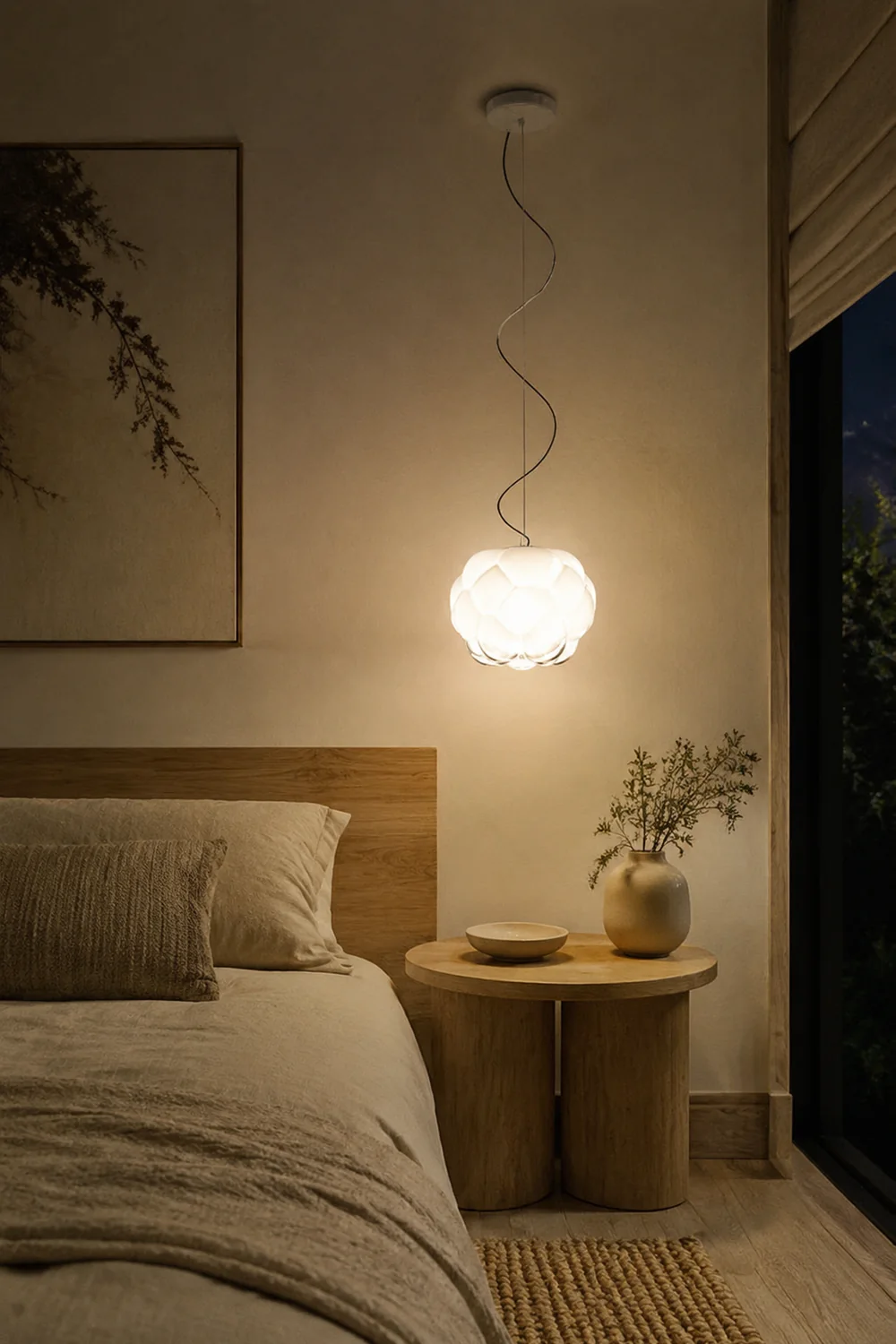 Modern Bostock Cloud Glass Pendant Light, White - Lumpaz