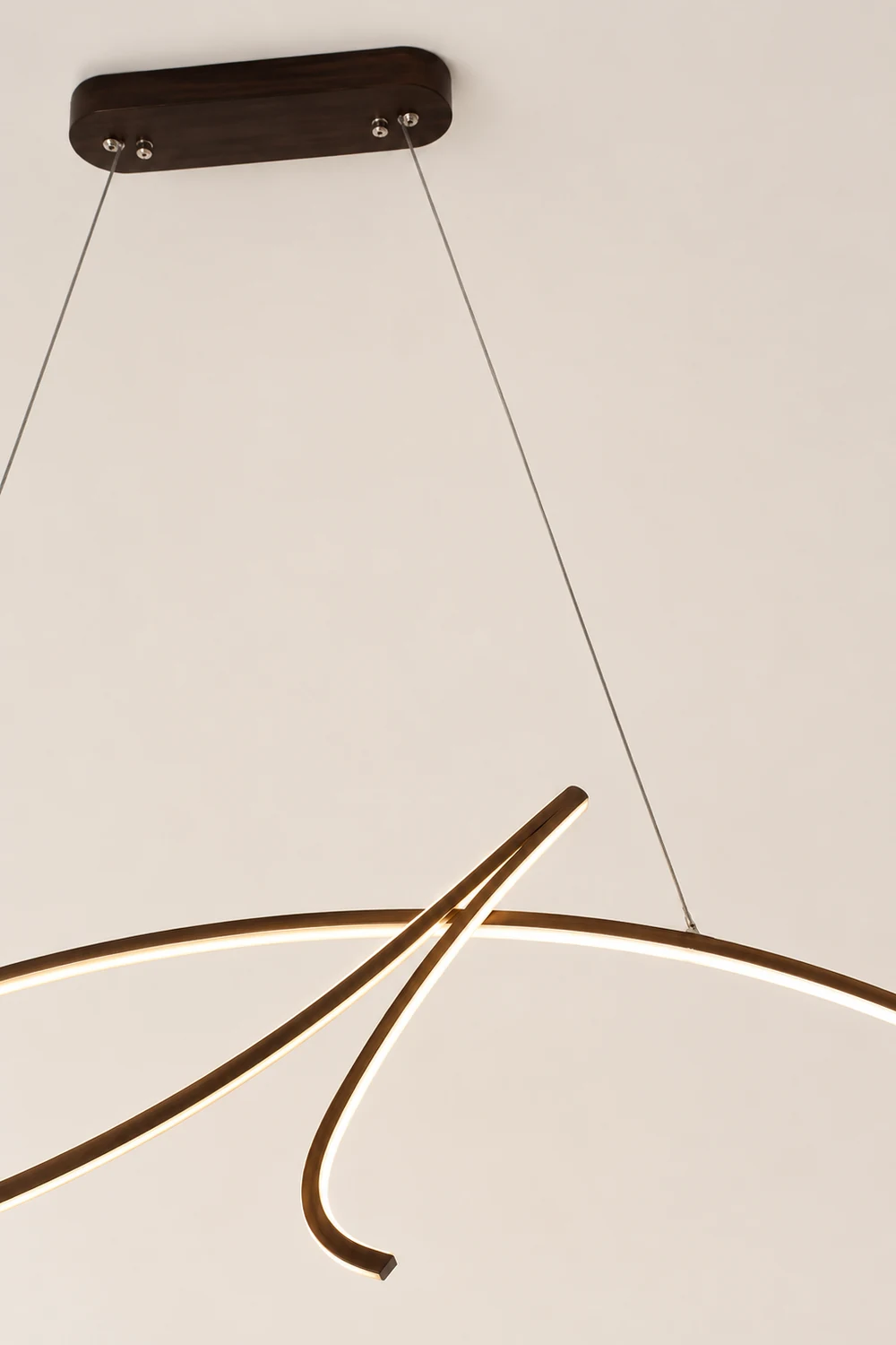 Pendant Light Irregular-curved Modern, Metal, Black/Gold, Restaurant - Lumpaz