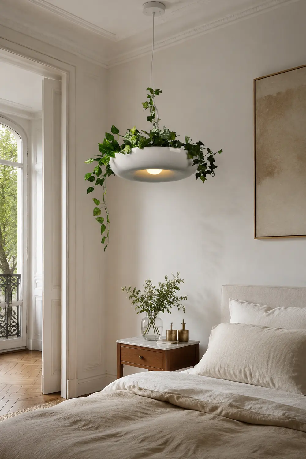 Nest Pendant Light Modern, Metal, Black/Green/White, Living Room - Lumpaz