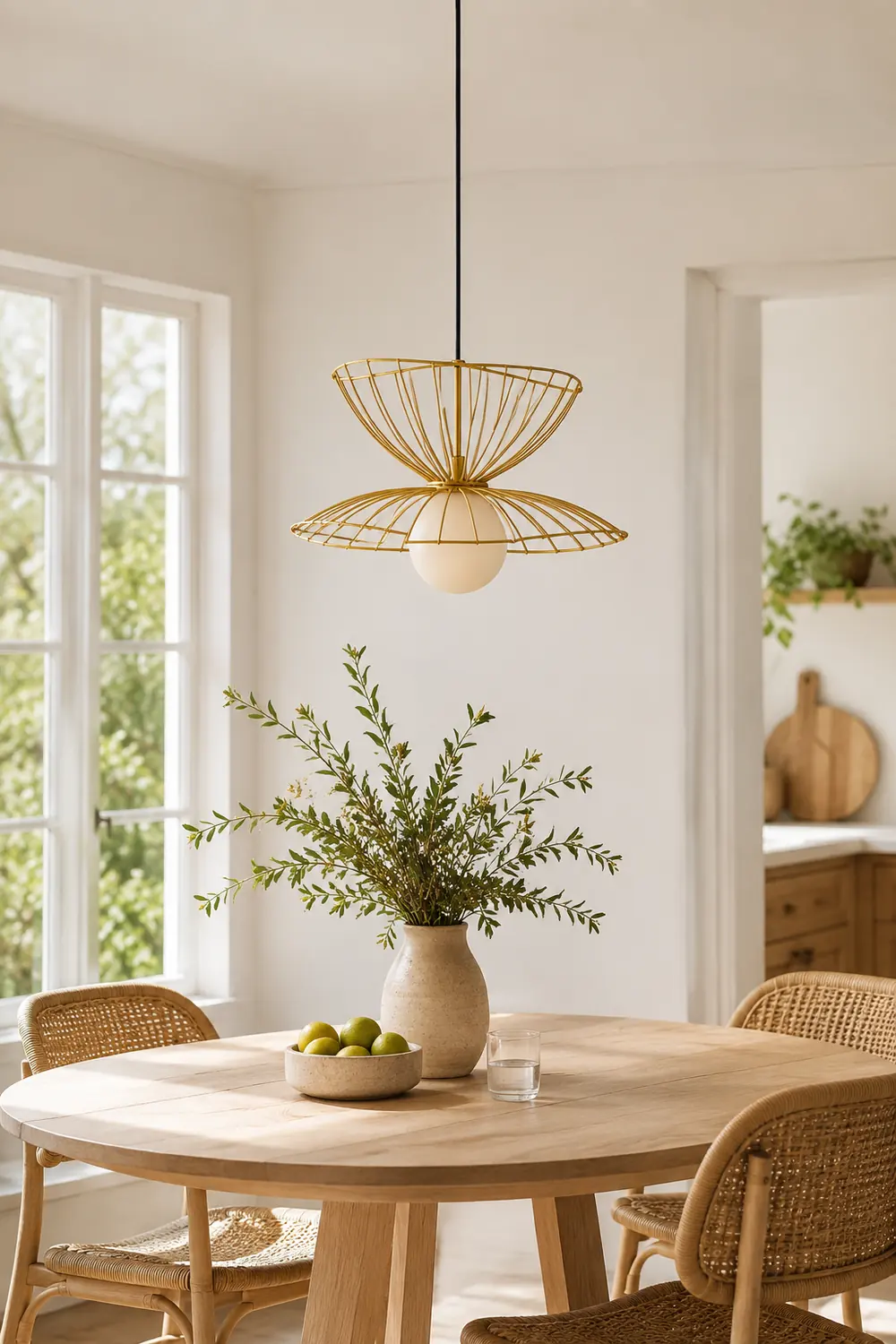 Renée Pendant Light Modern, Metal, Gold/Black, Kitchen Island - Lumpaz