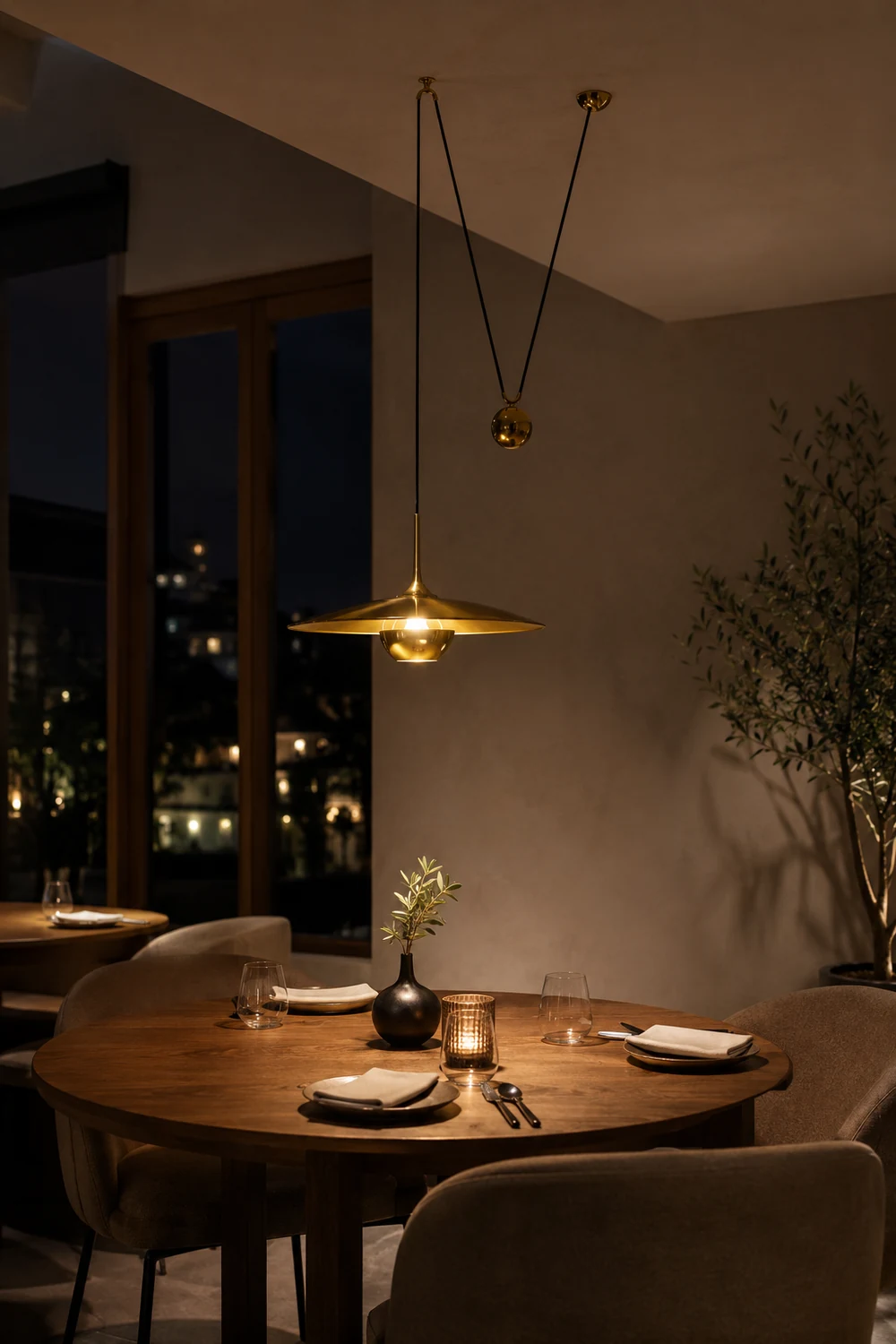 Cairns Minimalist Metal Pendant Light, Gold - Lumpaz