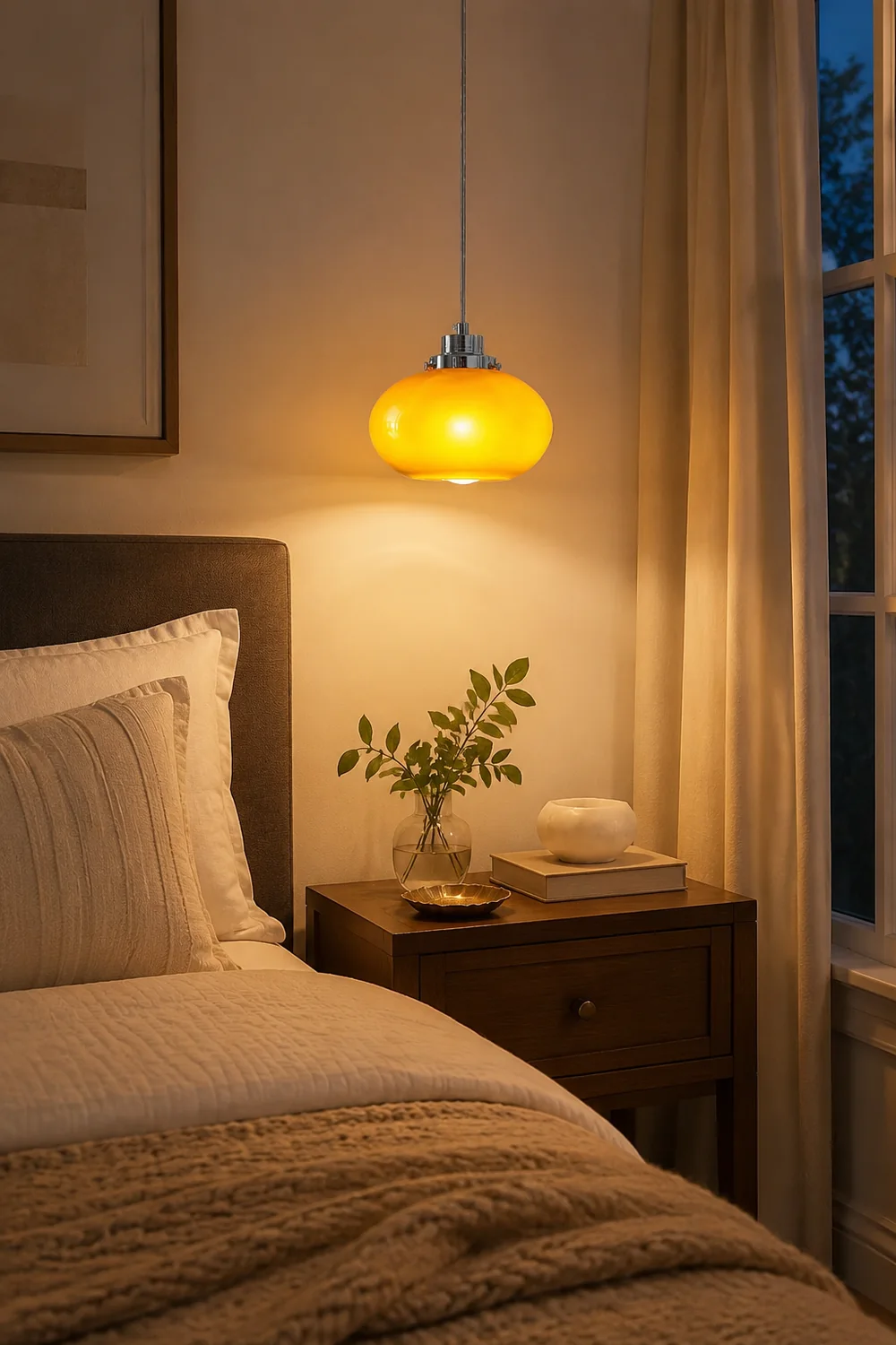 Oval Persimmon Pendant Light - Lumpaz